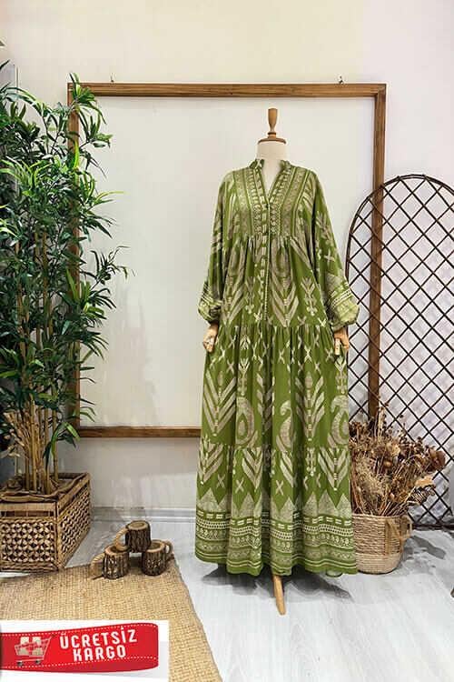 OTANTİK ELBİSE Yeşil
