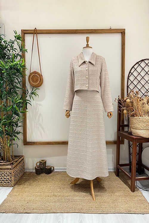 YAKALI ŞANEL TAKIM Taş