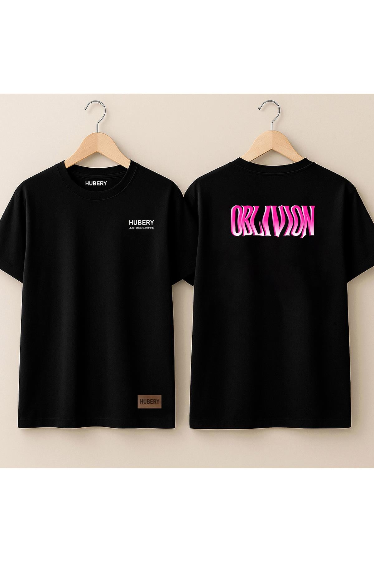 ERKEK SIRT BASKILI TİŞÖRT - OBLIVION YAZILI, RELAXED FIT / HUBERY