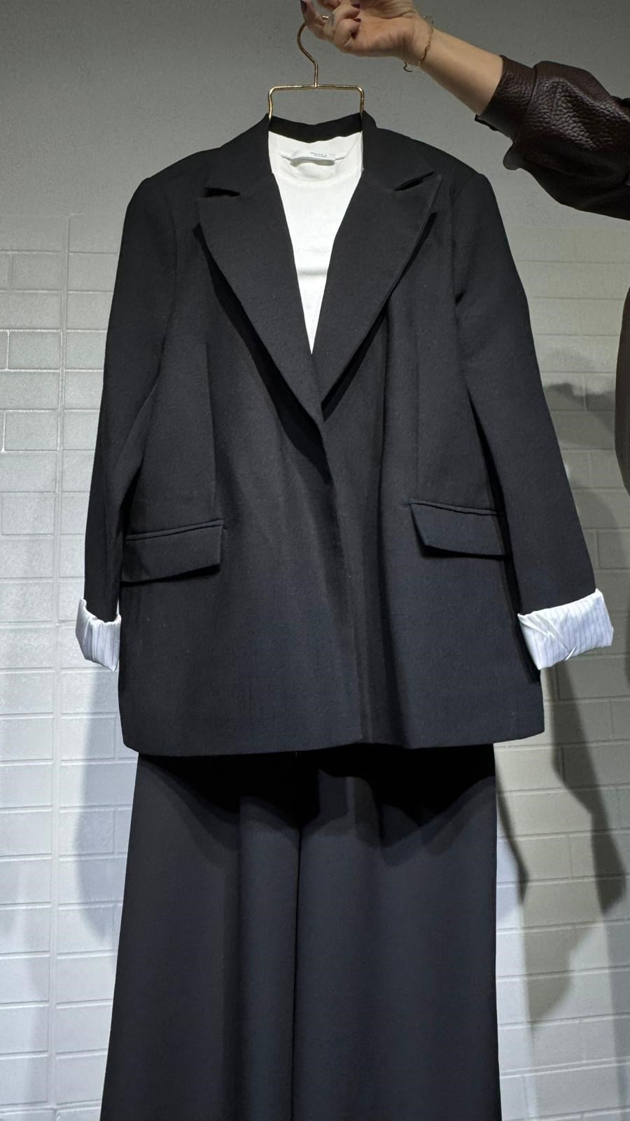 Çizgili Astarlı Ham Keten Blazer Ceket