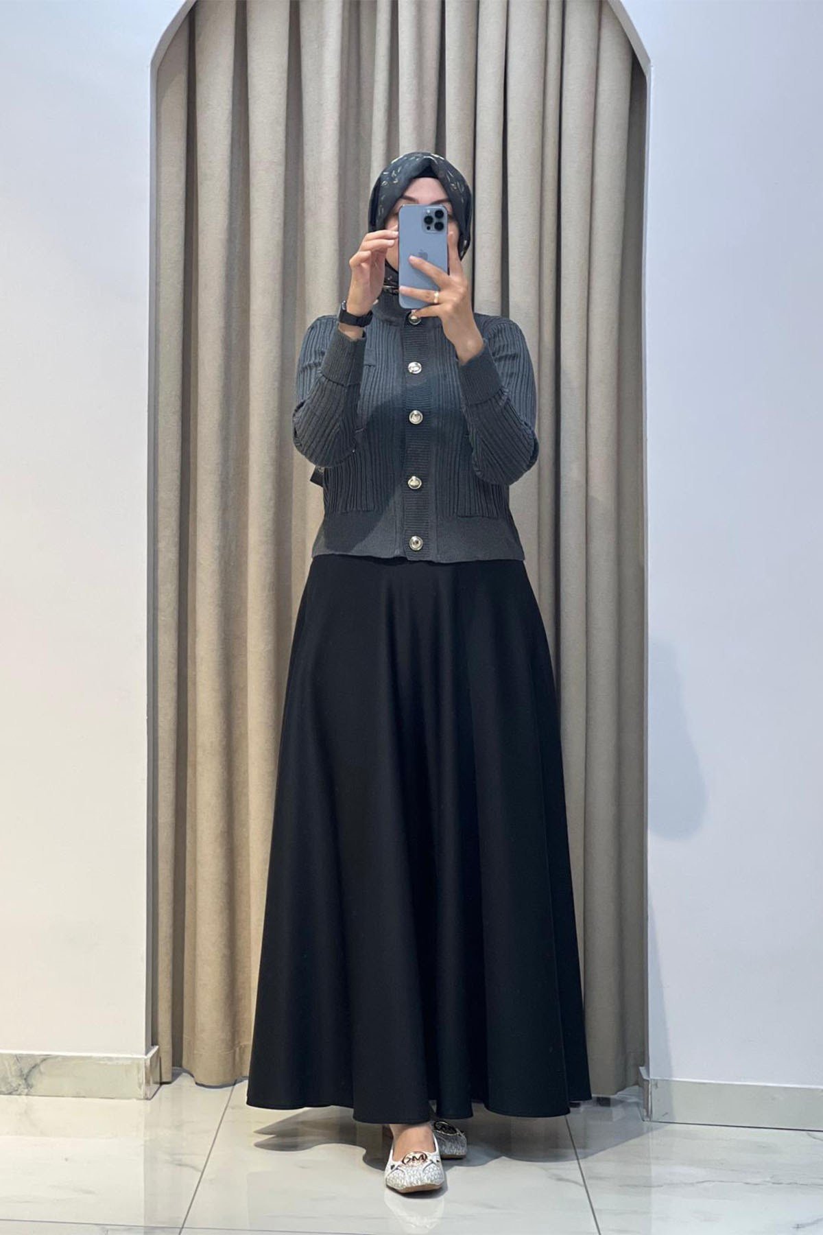 Diva Düğmeli Triko HIrka Grimelanj