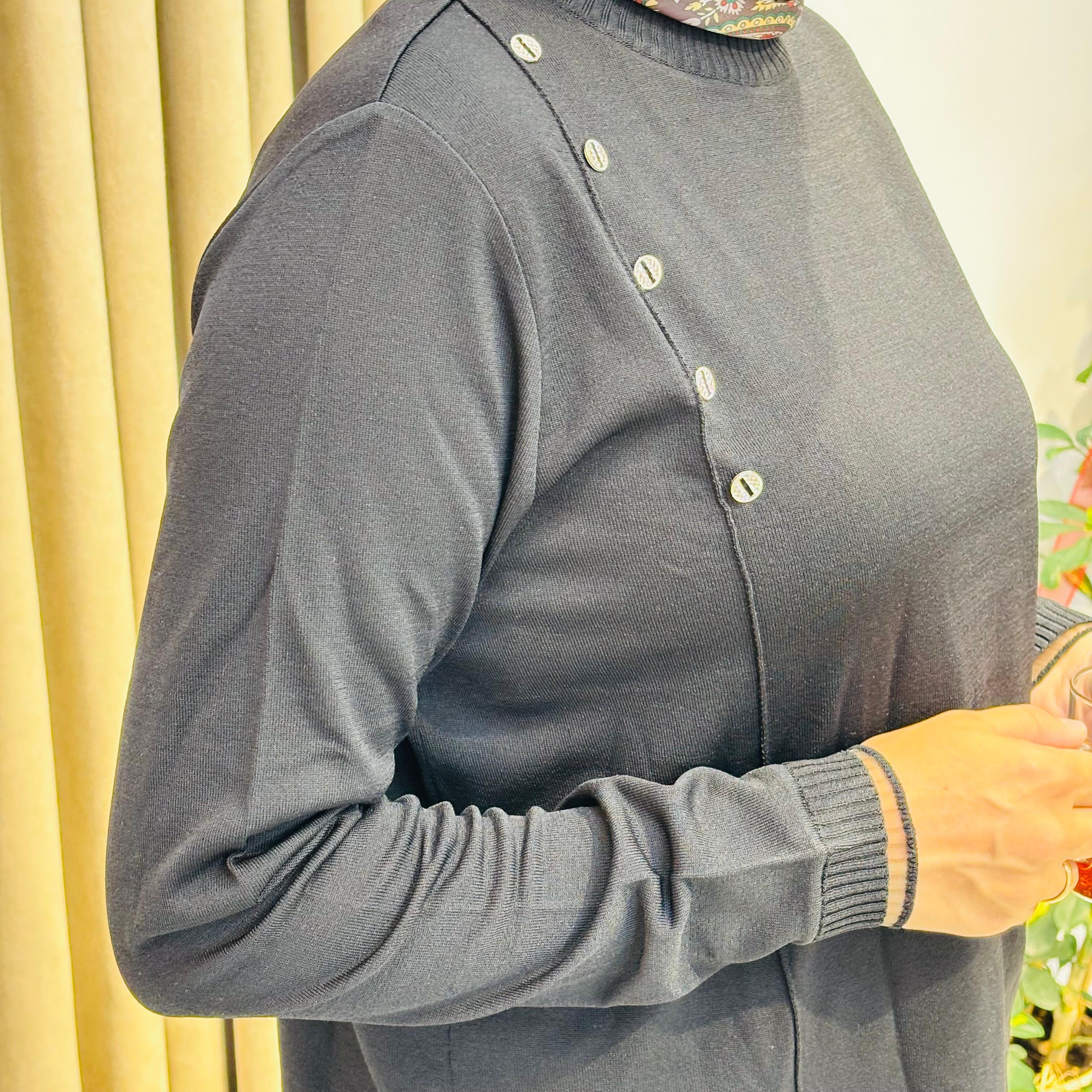 Fırfır Detaylı Rayon Tunik SİYAH
