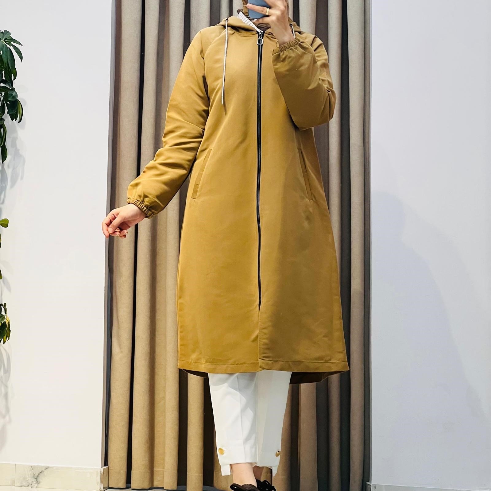 KADO KAPÜŞONLU TRENÇKOT CAMEL