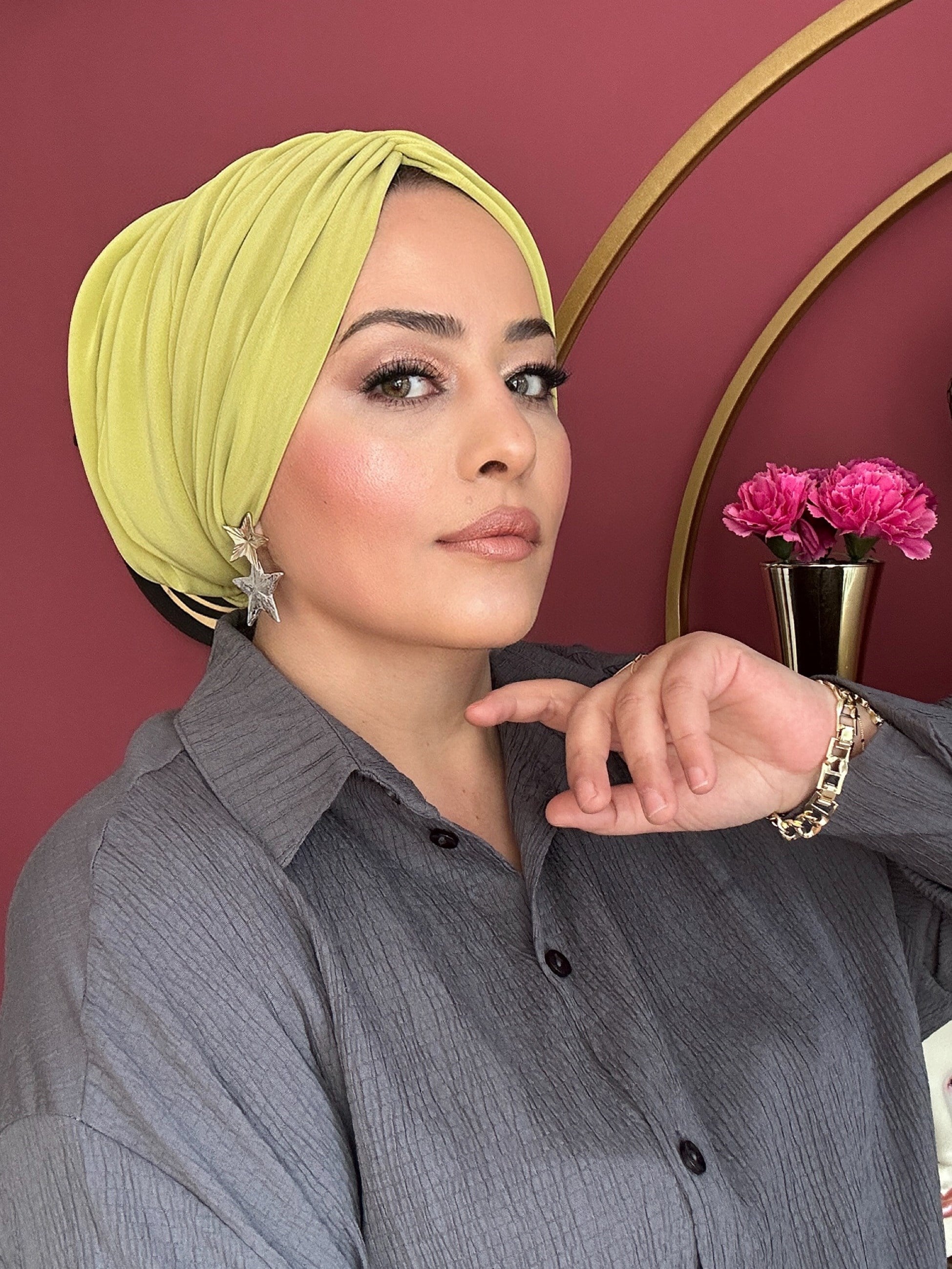 AÇIK YEŞİL DRAPE DOLGULU BONE