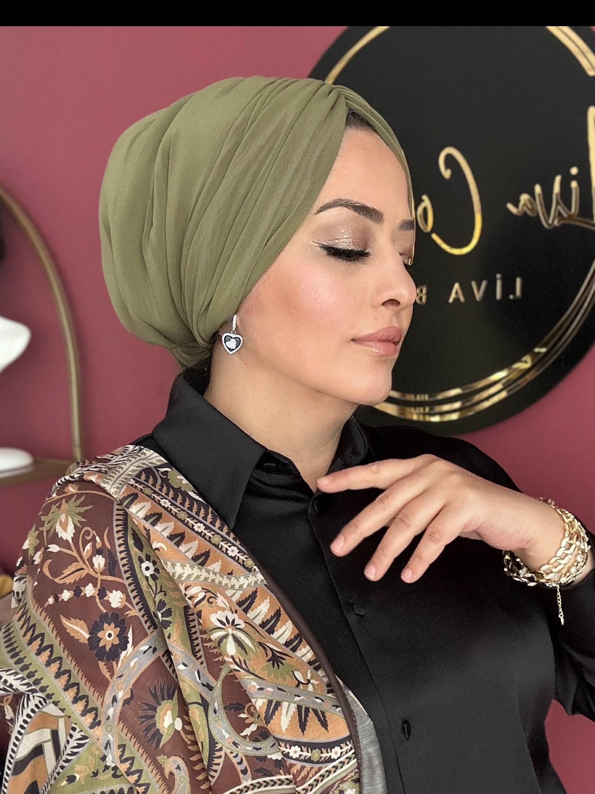 KINA YEŞİLİ DRAPE DOLGULU BONE