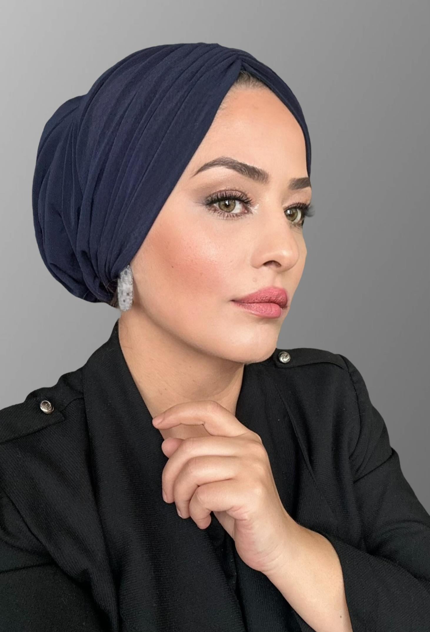 LACİVERT DRAPE DOLGUSUZ BONE