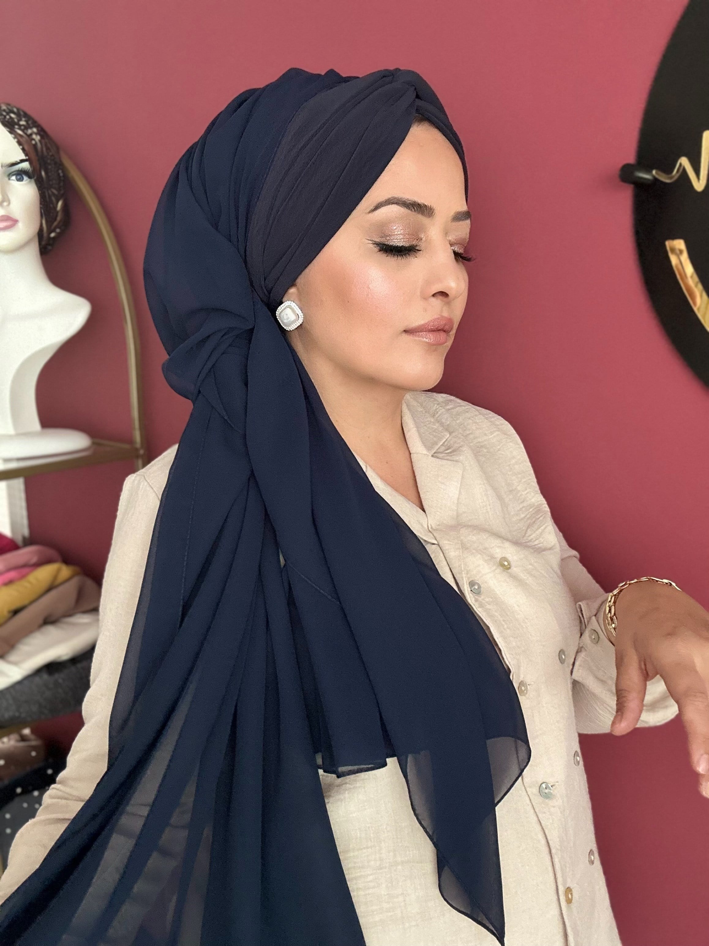 LACİVERT DÜĞÜM DOLGULU BONEŞAL