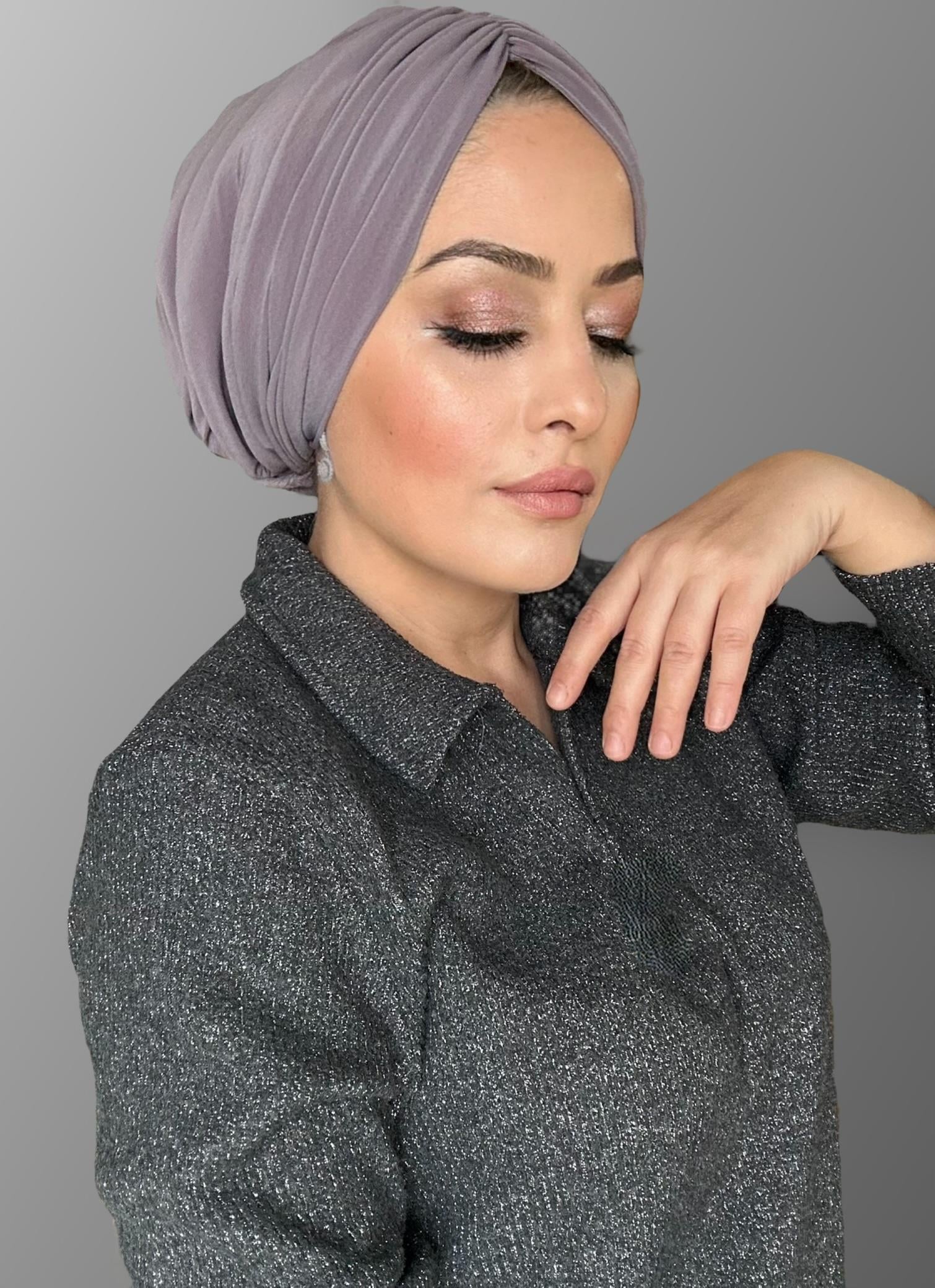 LAVANTA GRİ DRAPE DOLGULU BONE