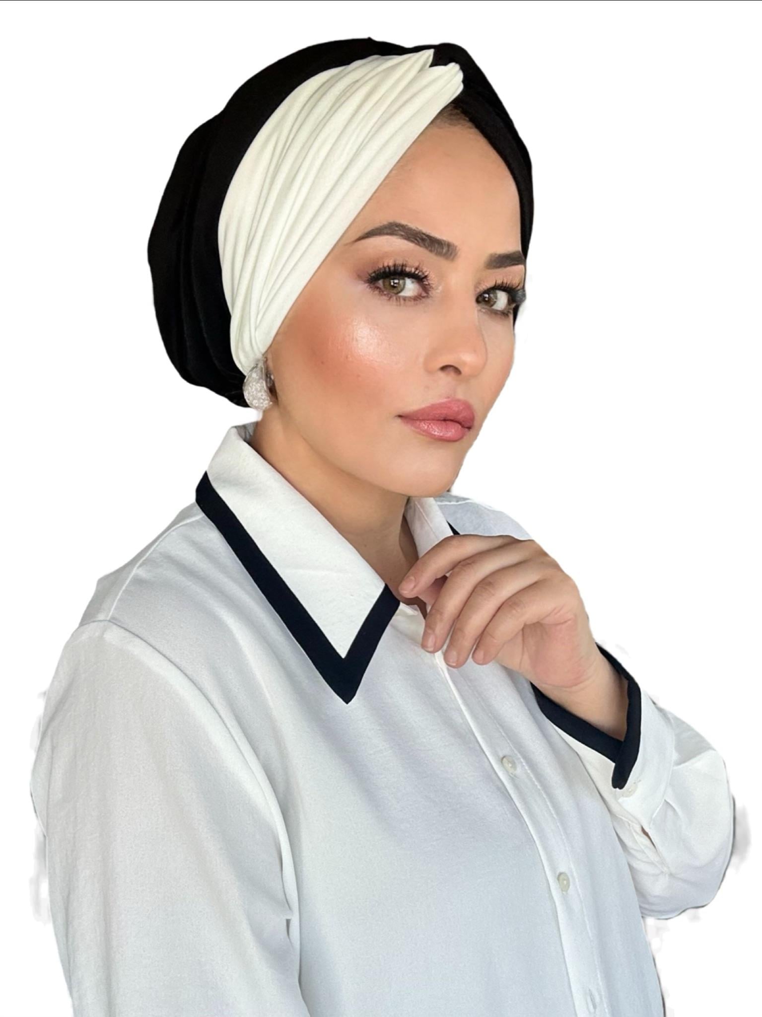 SİYAH BEYAZ DÜĞÜM DOLGULU BONE