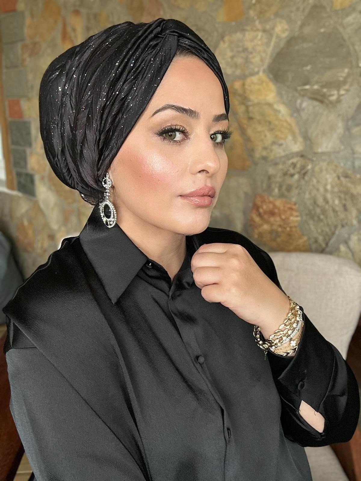 SİYAH PİLİSE SİMLİ DÜĞÜM DOLGULU BONE