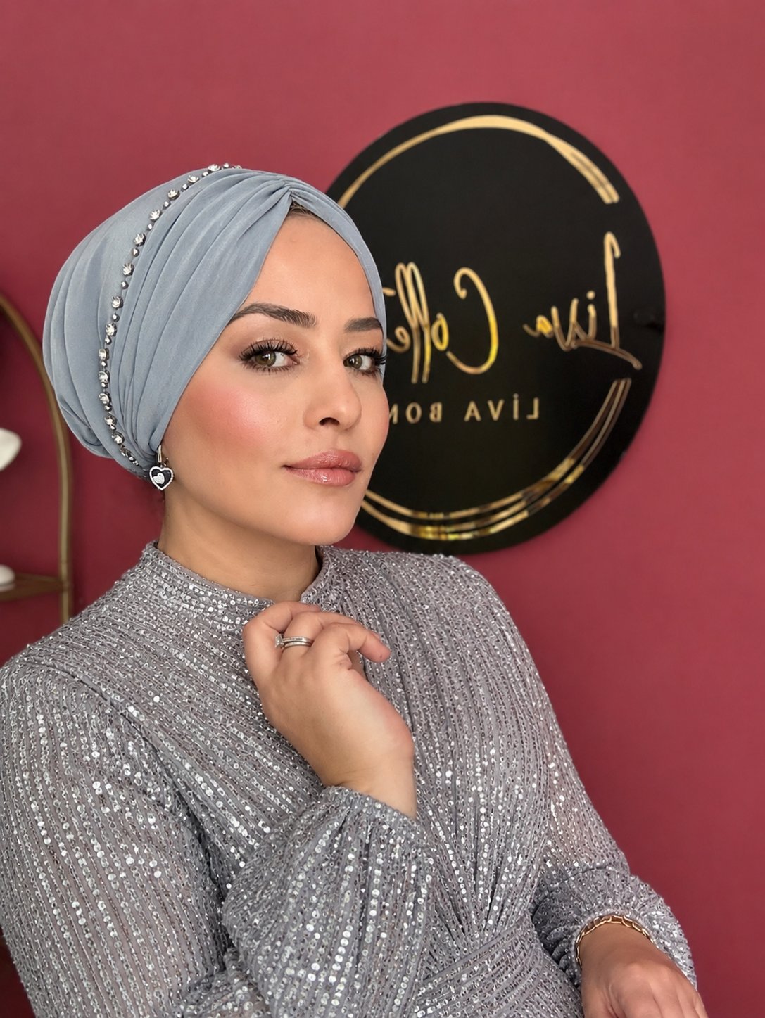 TAÇ MODEL TAŞLI DRAPE DOLGULU BONE