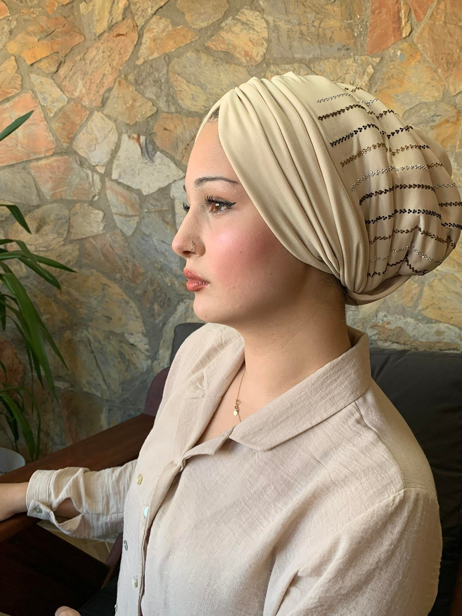 VANİLYA TASARIM DRAPE DOLGULU BONE