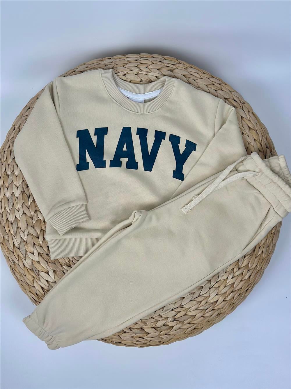 Navy Baskılı Erkek Çocuk Takım