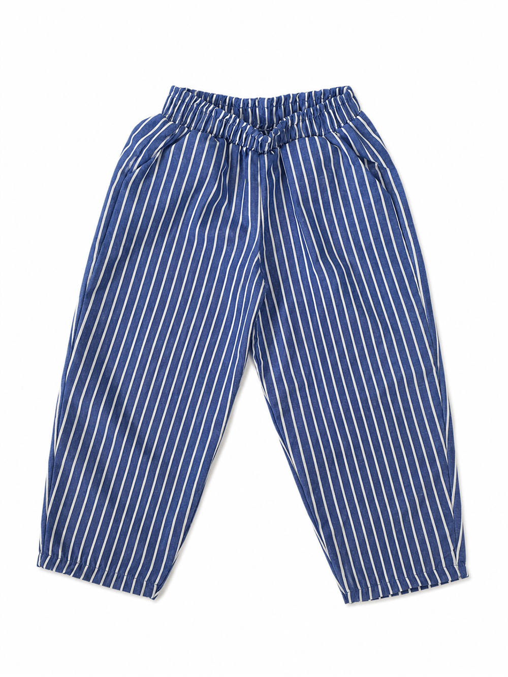 Çizgili %100 Pamuk Dokuma Unisex Pantolon