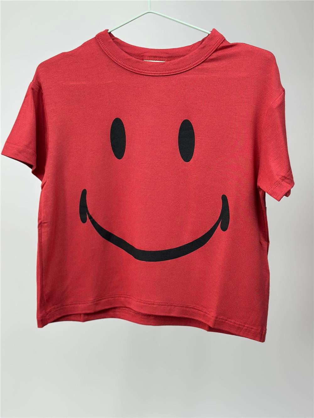 Modal Kumaş Kırmızı Unisex Kısa Kollu Tişört