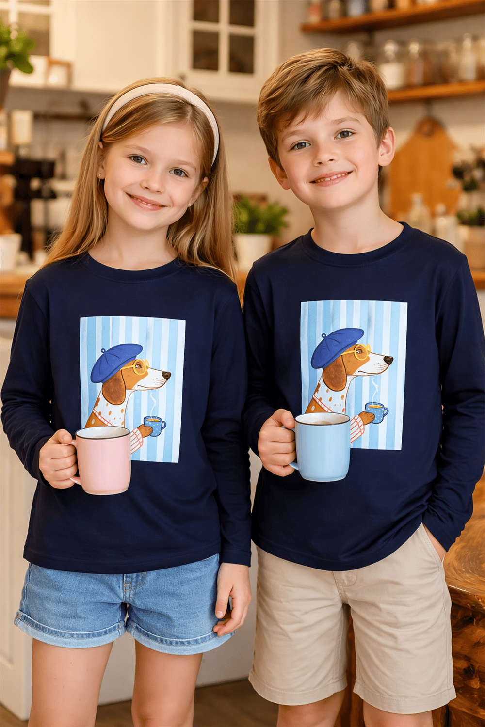 %100 Pamuk Oeko-Tex Sertifikalı Lacivert Unisex Tişört