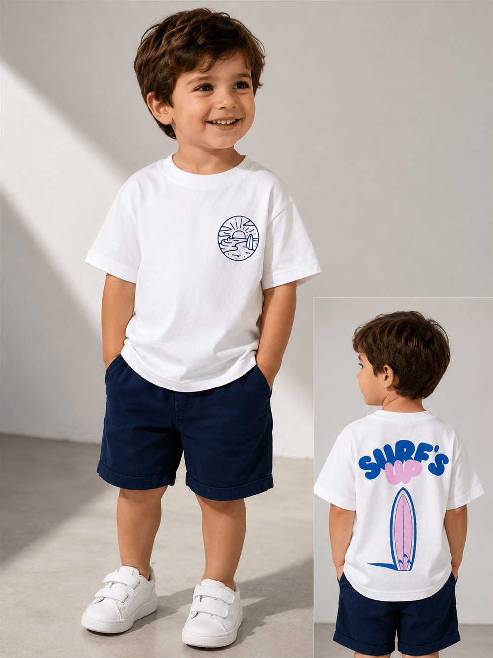 Erkek Çocuk Surfs Up Baskılı Tişört
