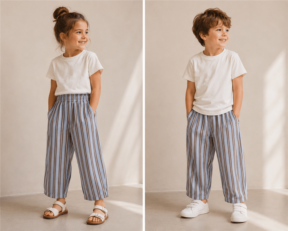 Mavi Kahve Unisex Dokuma Pantolon