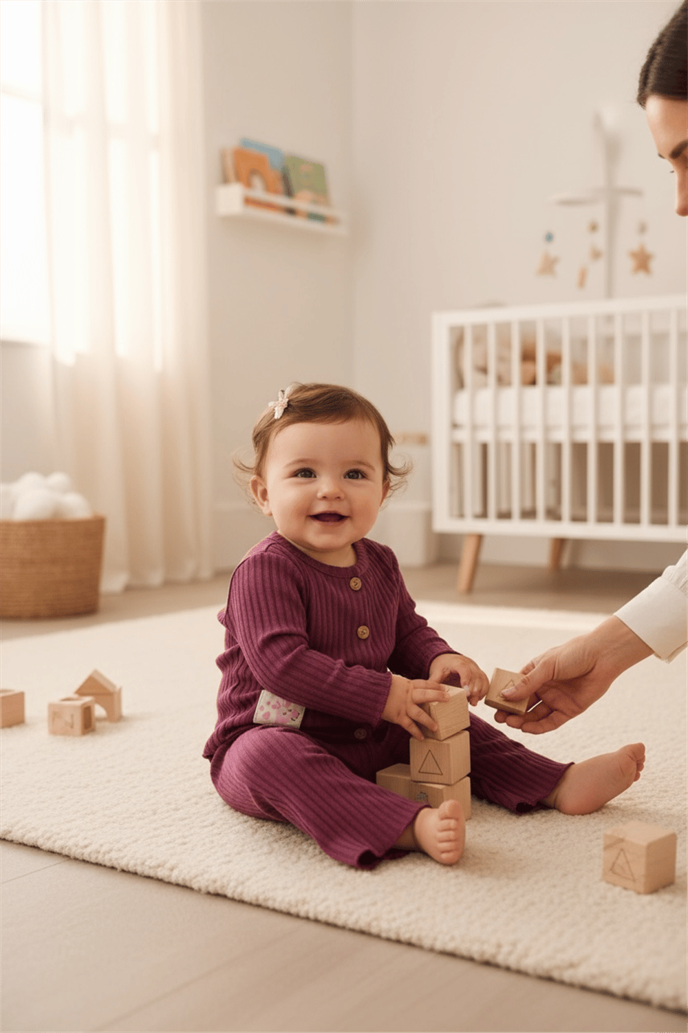 Mürdüm Fitilli Kız Bebek Takım