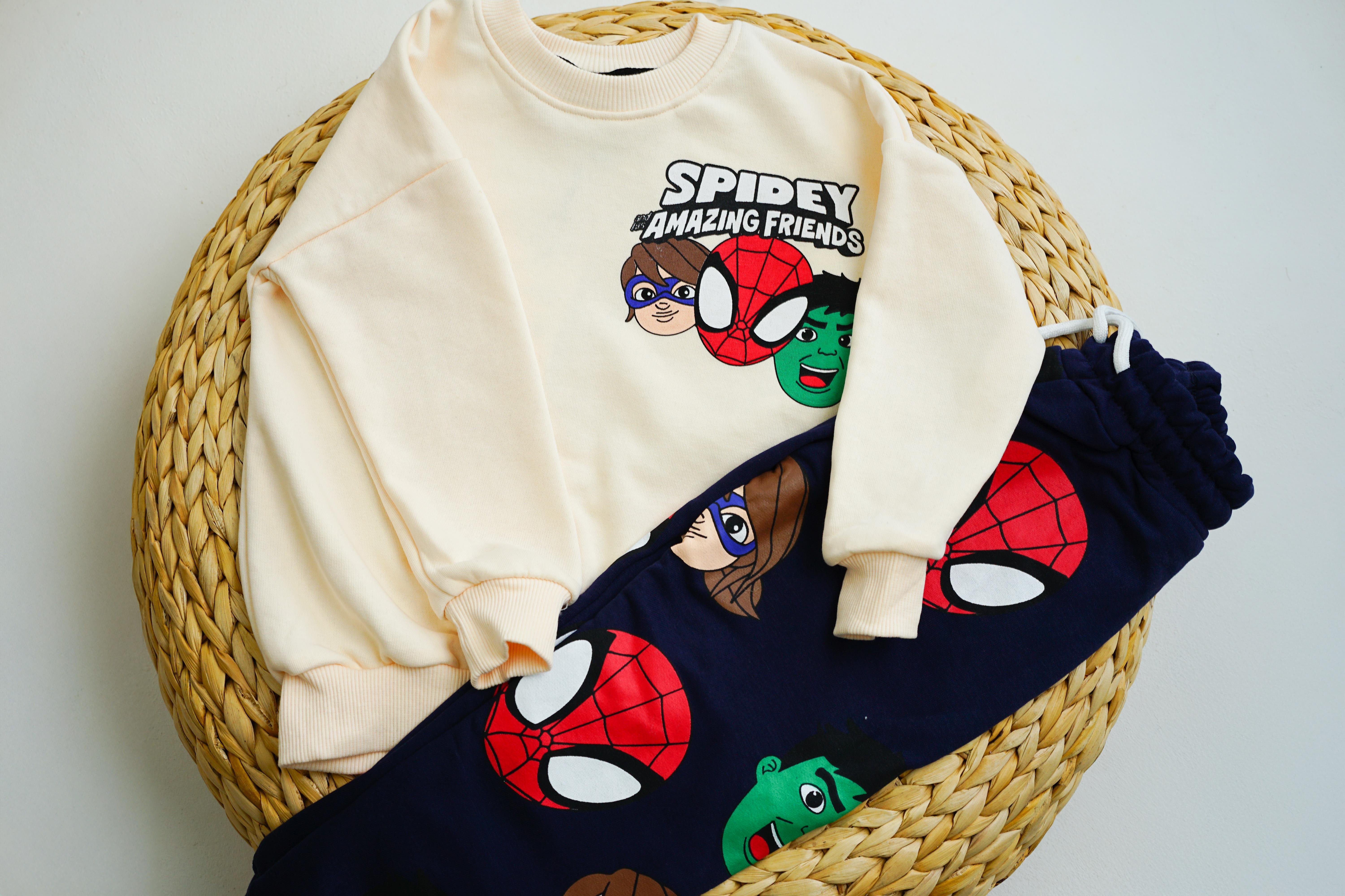 Spidey Amazing Friends Üç İplik Şardonsuz Erkek Çocuk Takım