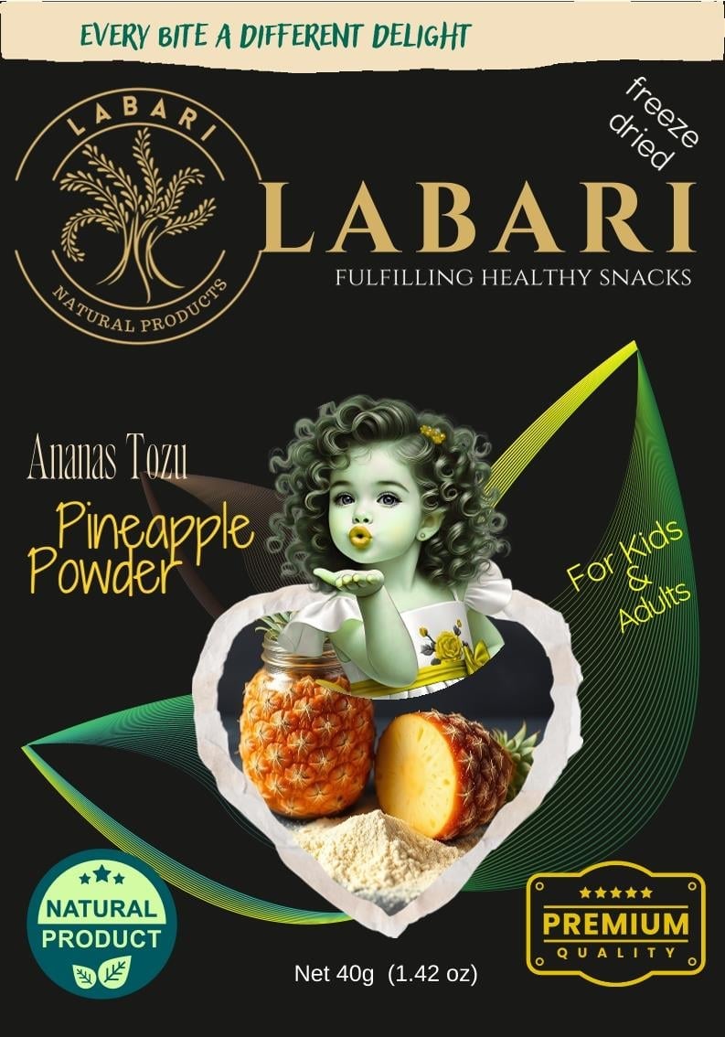 Labari Dondurularak Kurutulmuş Ananas Meyvesi Tozu 20 gram