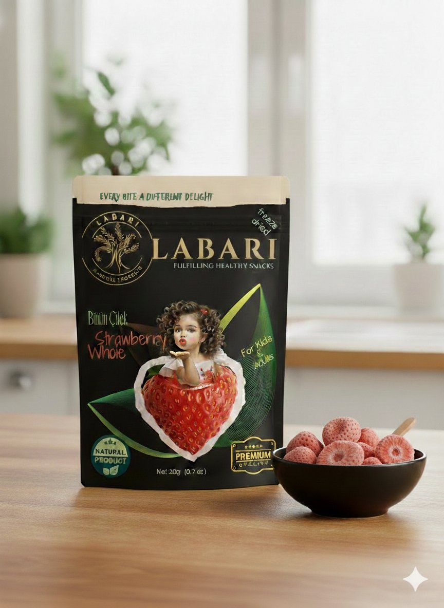 Labari Dondurularak Kurutulmuş Bütün Çilek Meyvesi 20 gram
