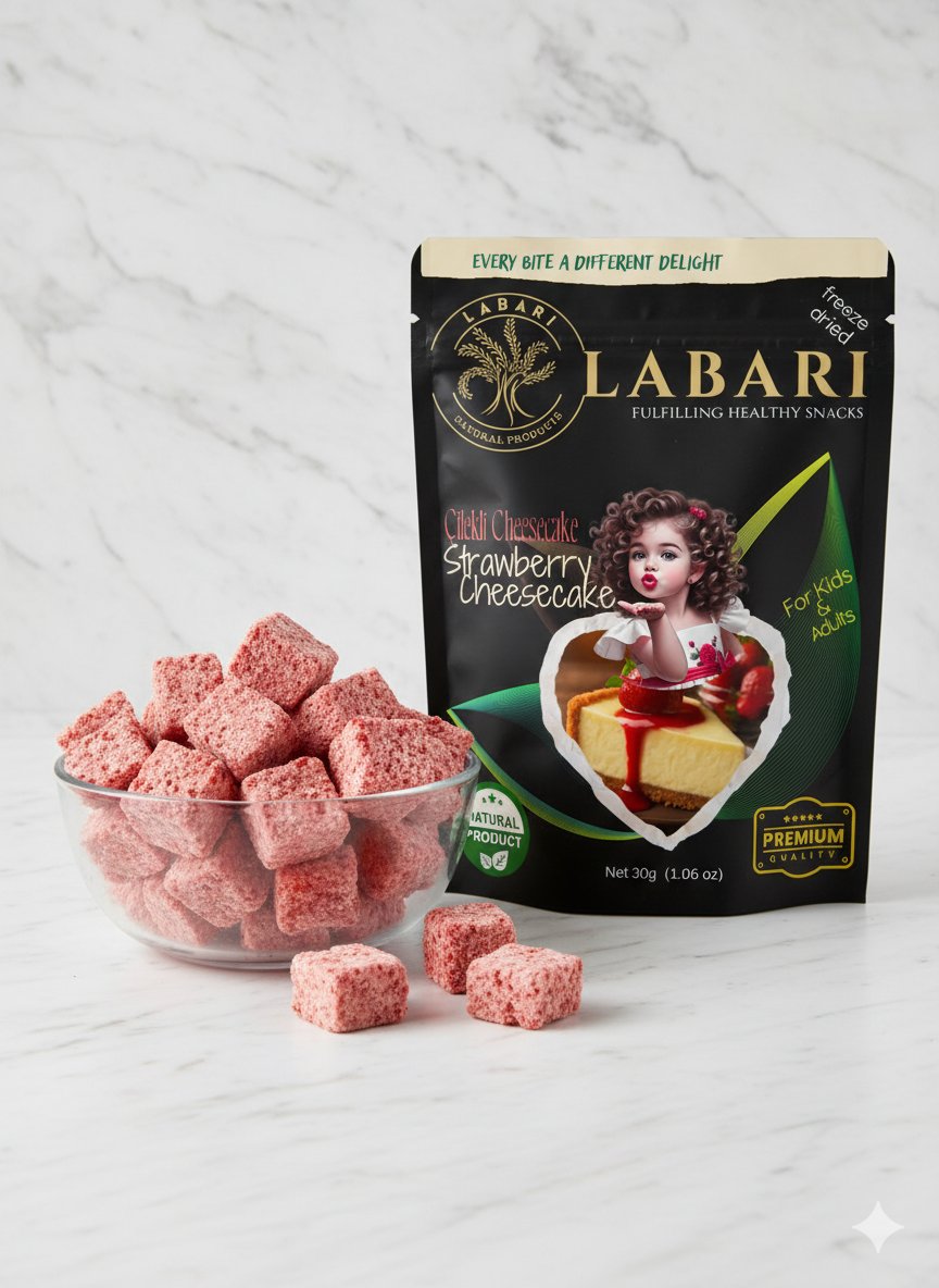 Labari Dondurularak Kurutulmuş Çilekli Cheesecake 30 gram