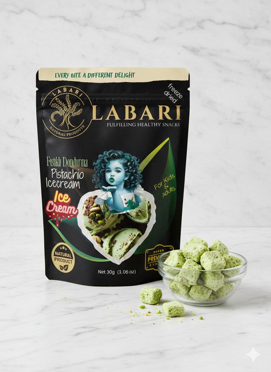 Labari Dondurularak Kurutulmuş Fıstıklı Dondurma 30 gram