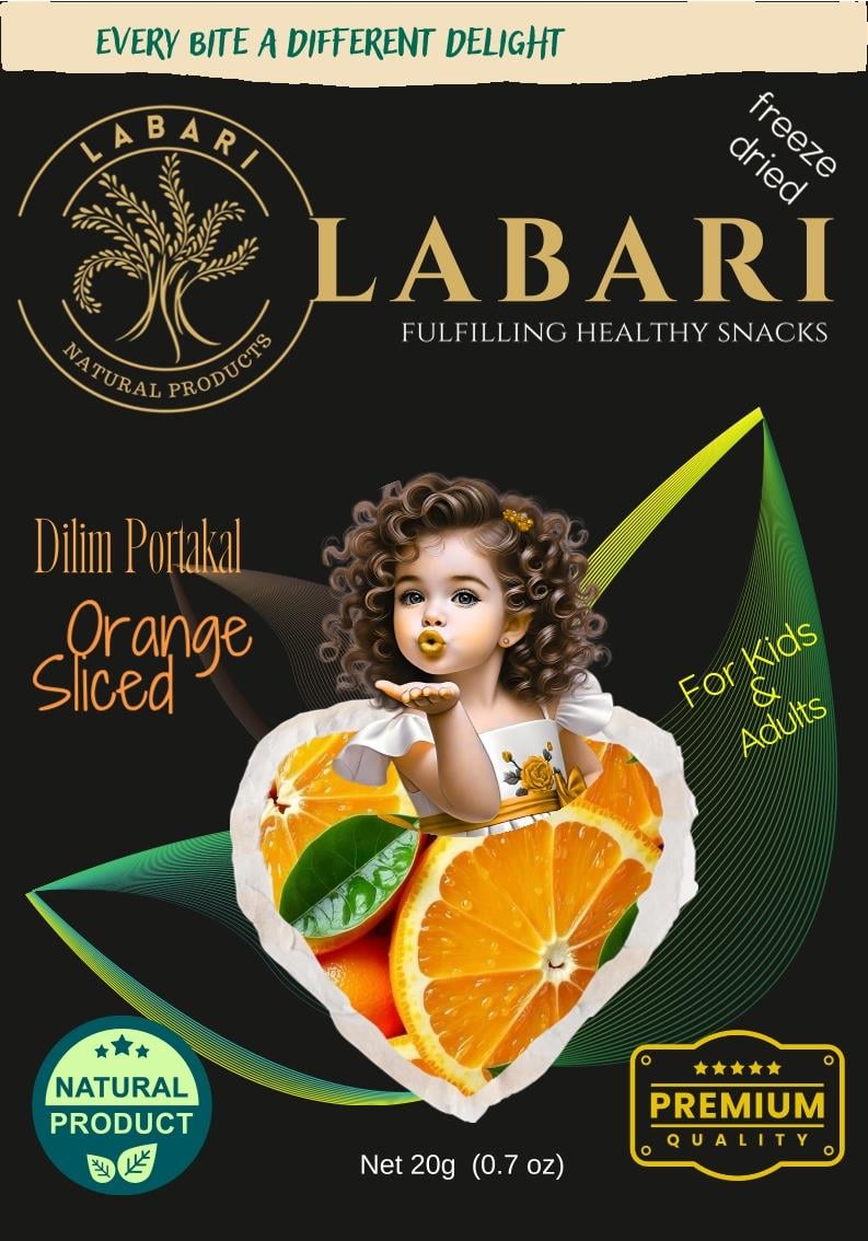 Labari Dondurularak Kurutulmuş Portakal Dilimleri 20 gram