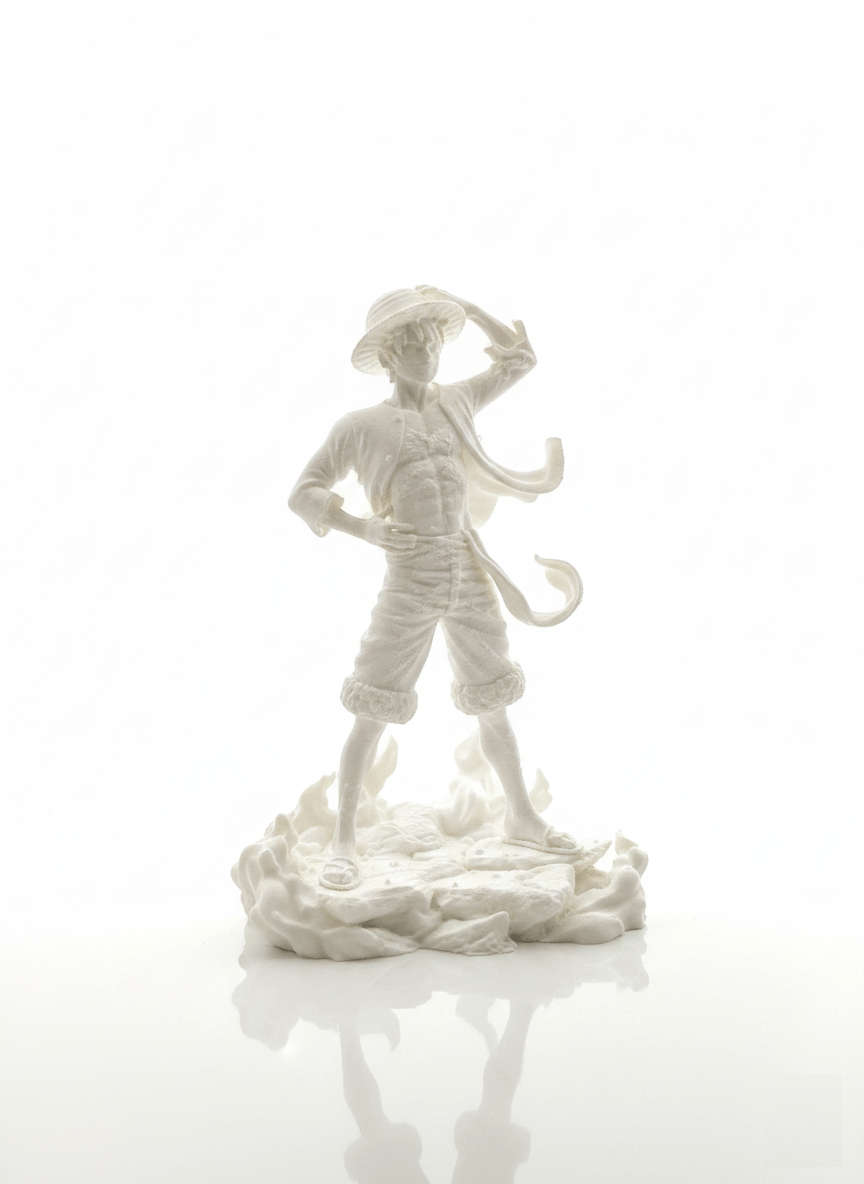Labari One Piece Monkey D. Luffy 20 cm Figür Beyaz Renk Boyanabilir