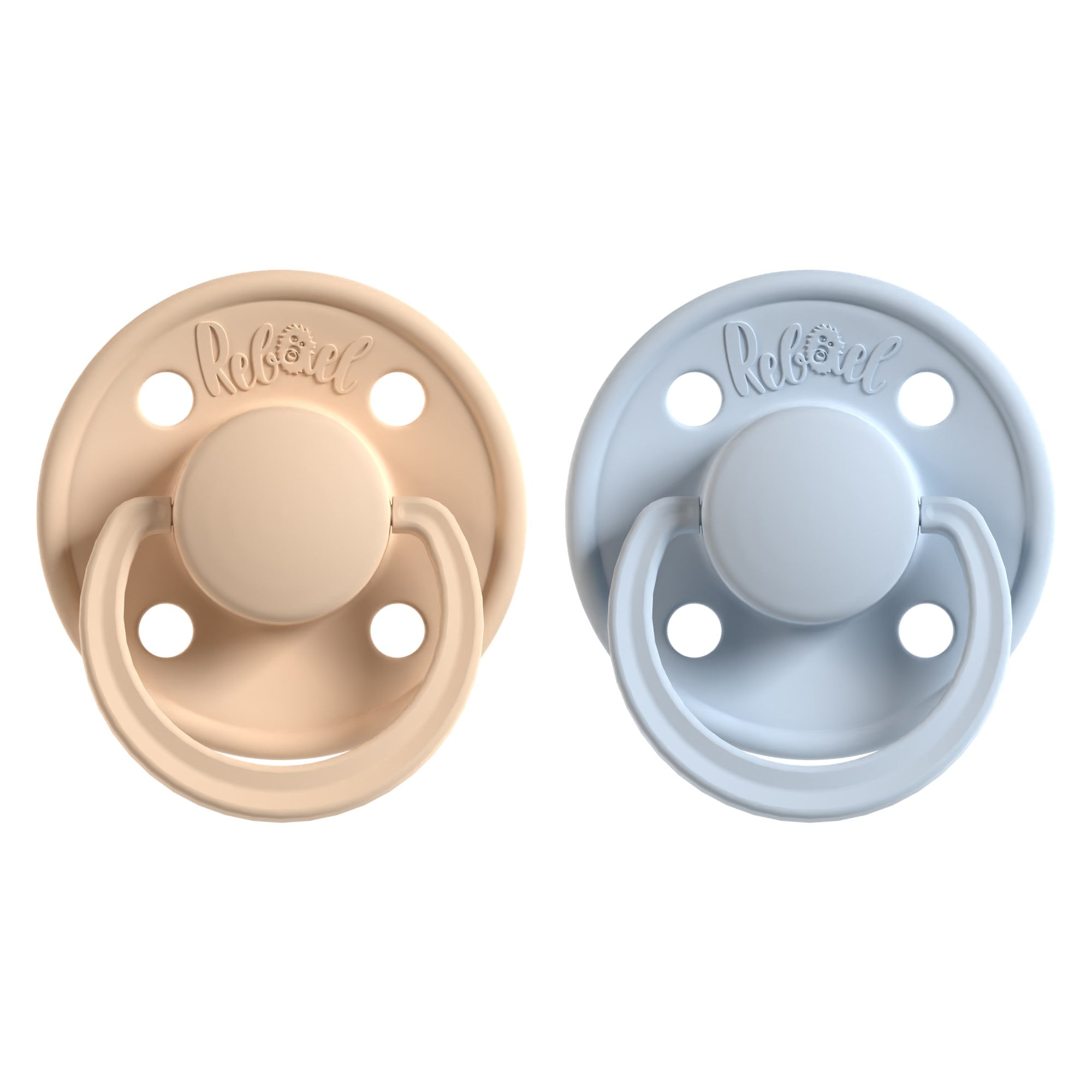 Rebael Mono Almond ve Tiny Sky emzik seti Size 2 doğal kauçuk bebek emziği