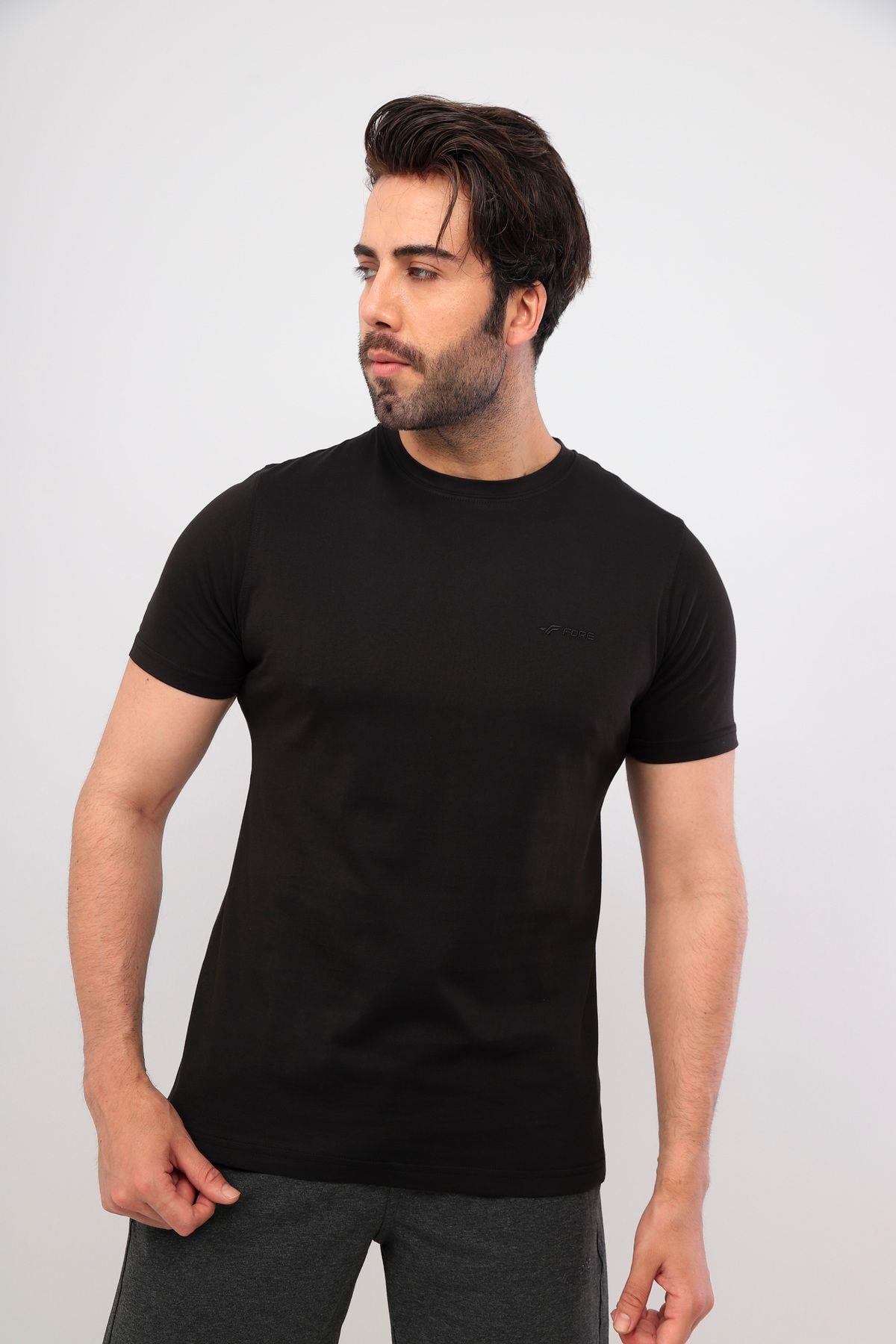 Erkek Haki Bisiklet Yaka T-shirt