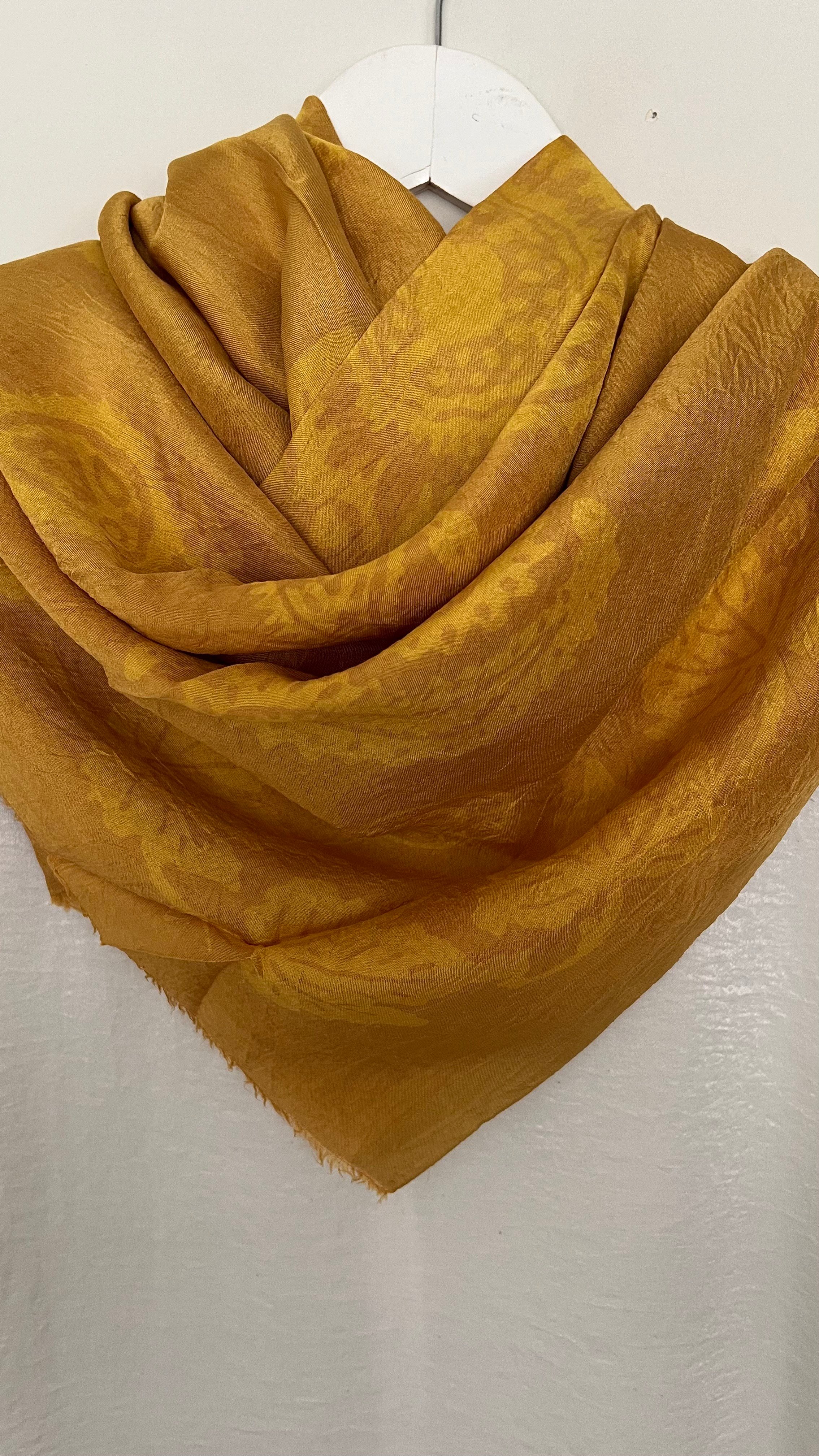 Kehribar Saf Koza İpek Kelagayi Eşarp 120x120