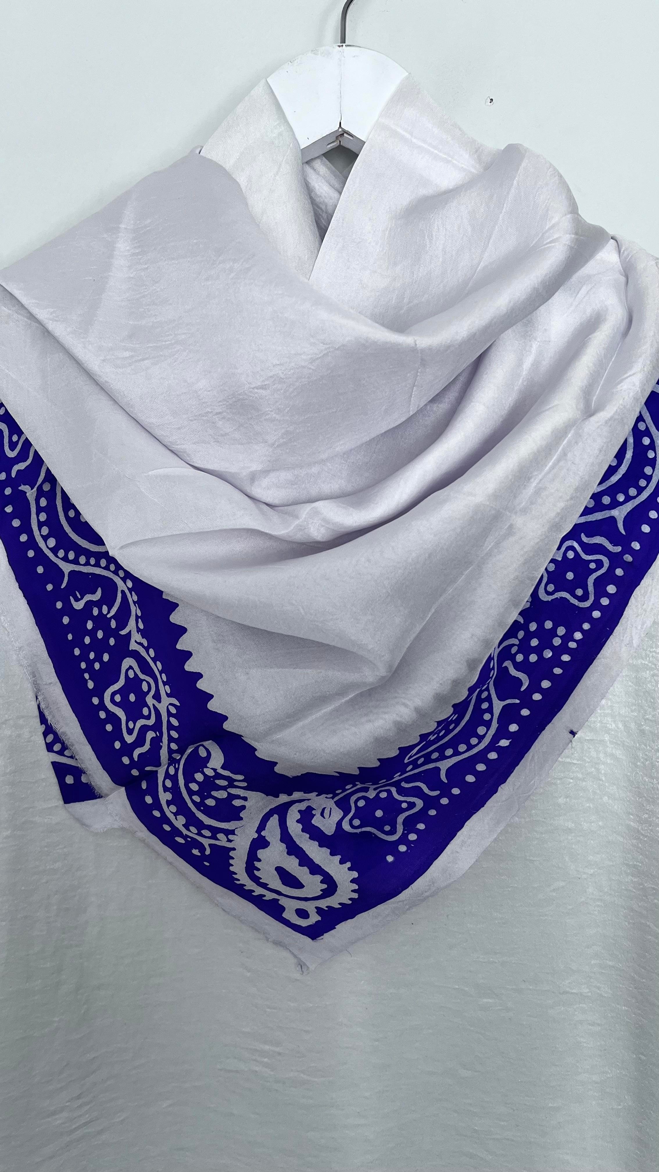 Süt Beyazı Saf Koza İpek Kelagayi Eşarp 120c120