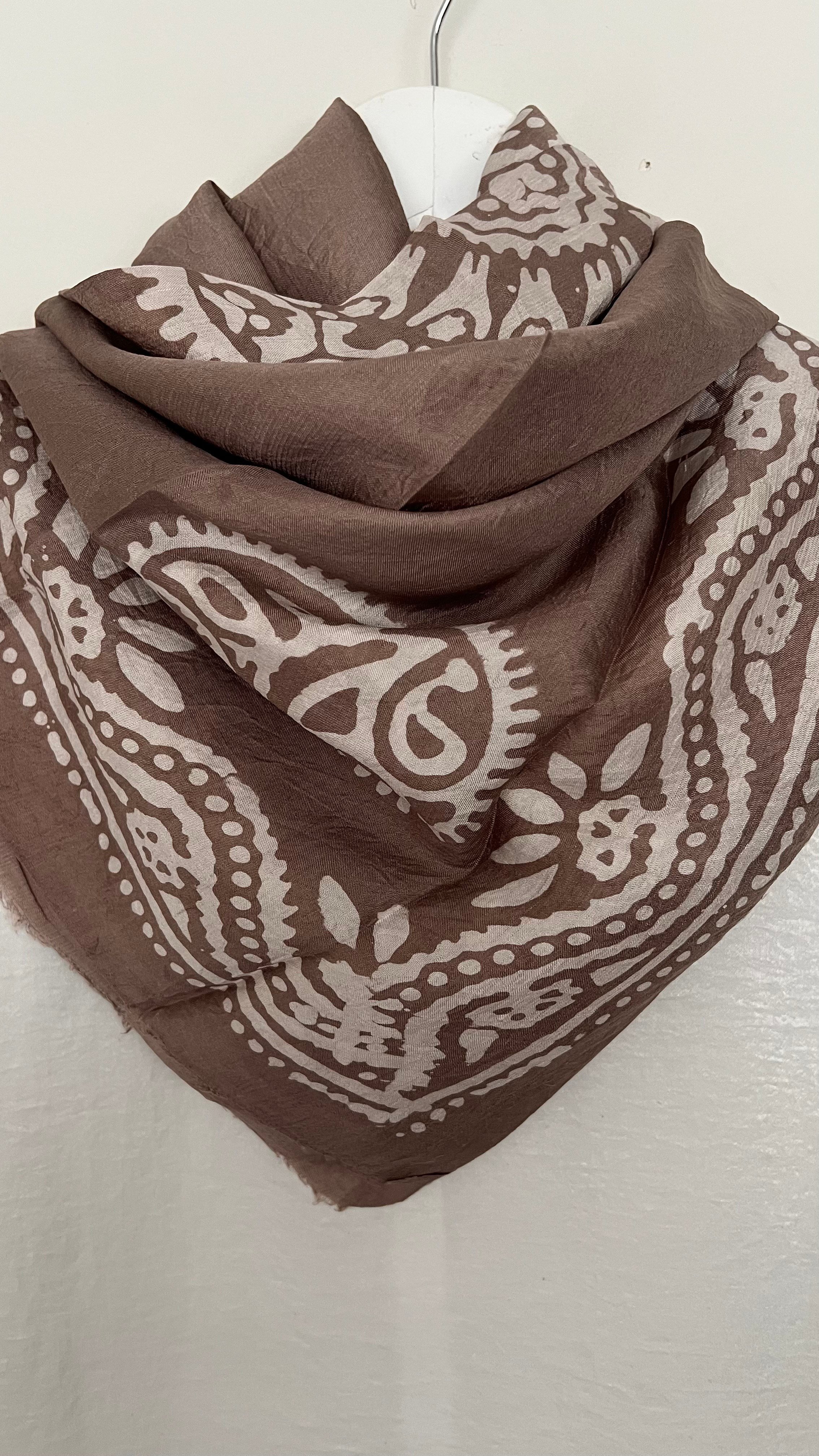 Vizon Saf Koza İpek Kelagayi Eşarp 120x120
