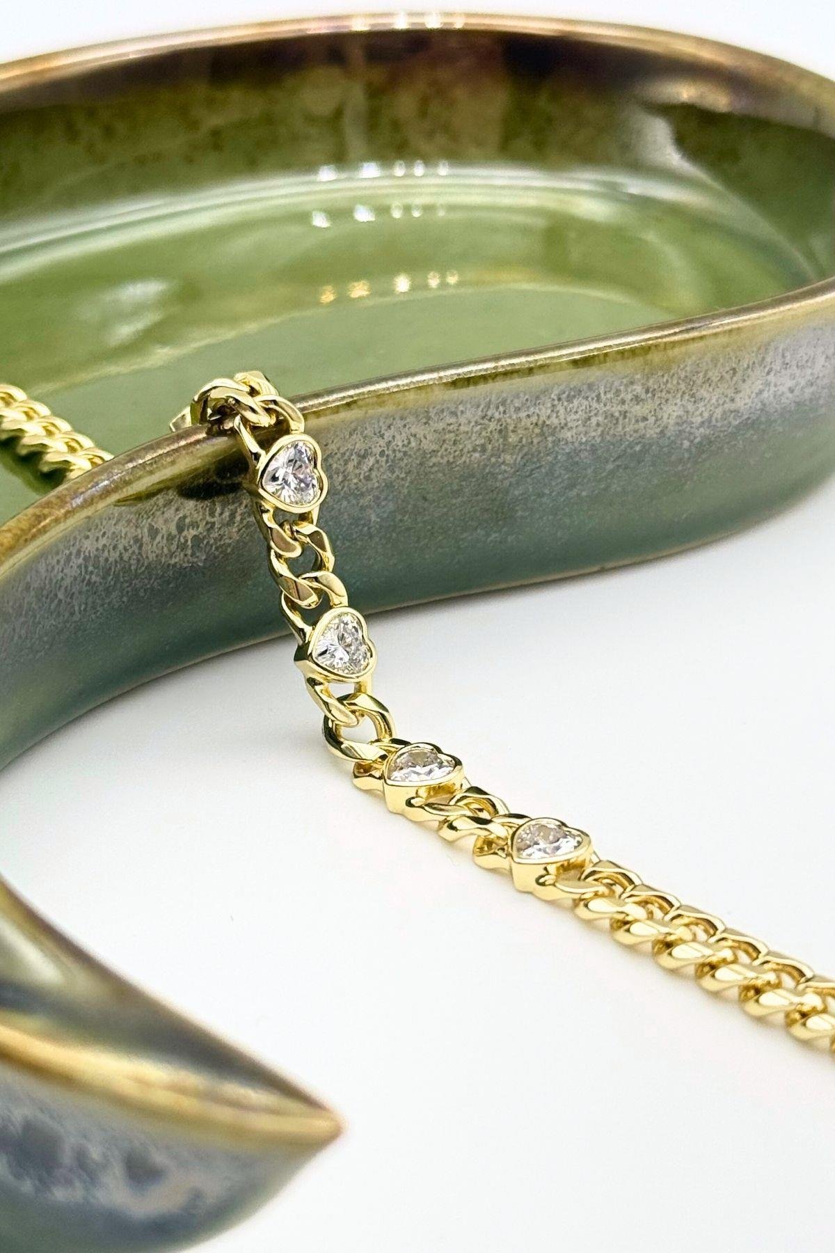 14K Heartline Bileklik