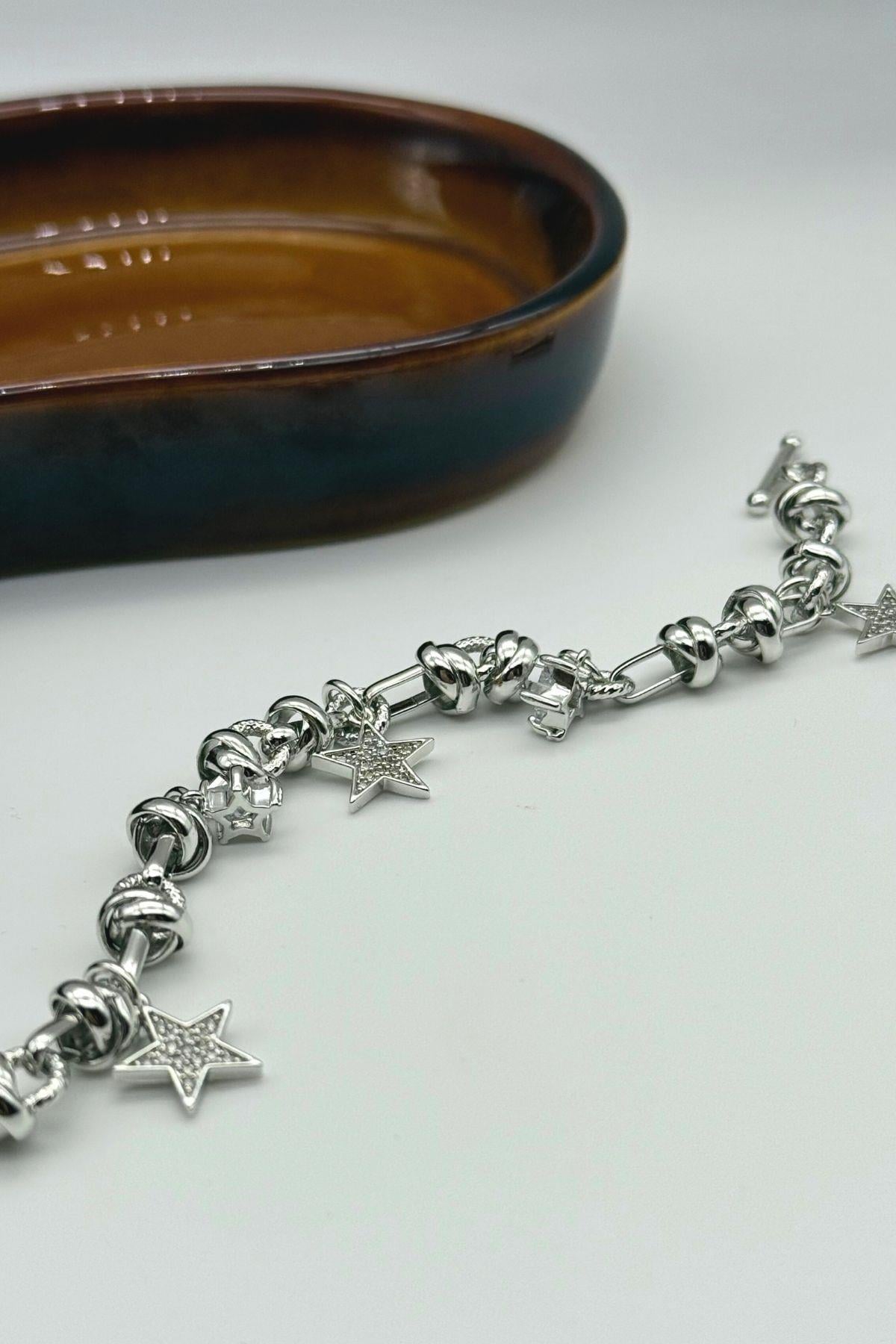 Silver Star Charm Bileklik