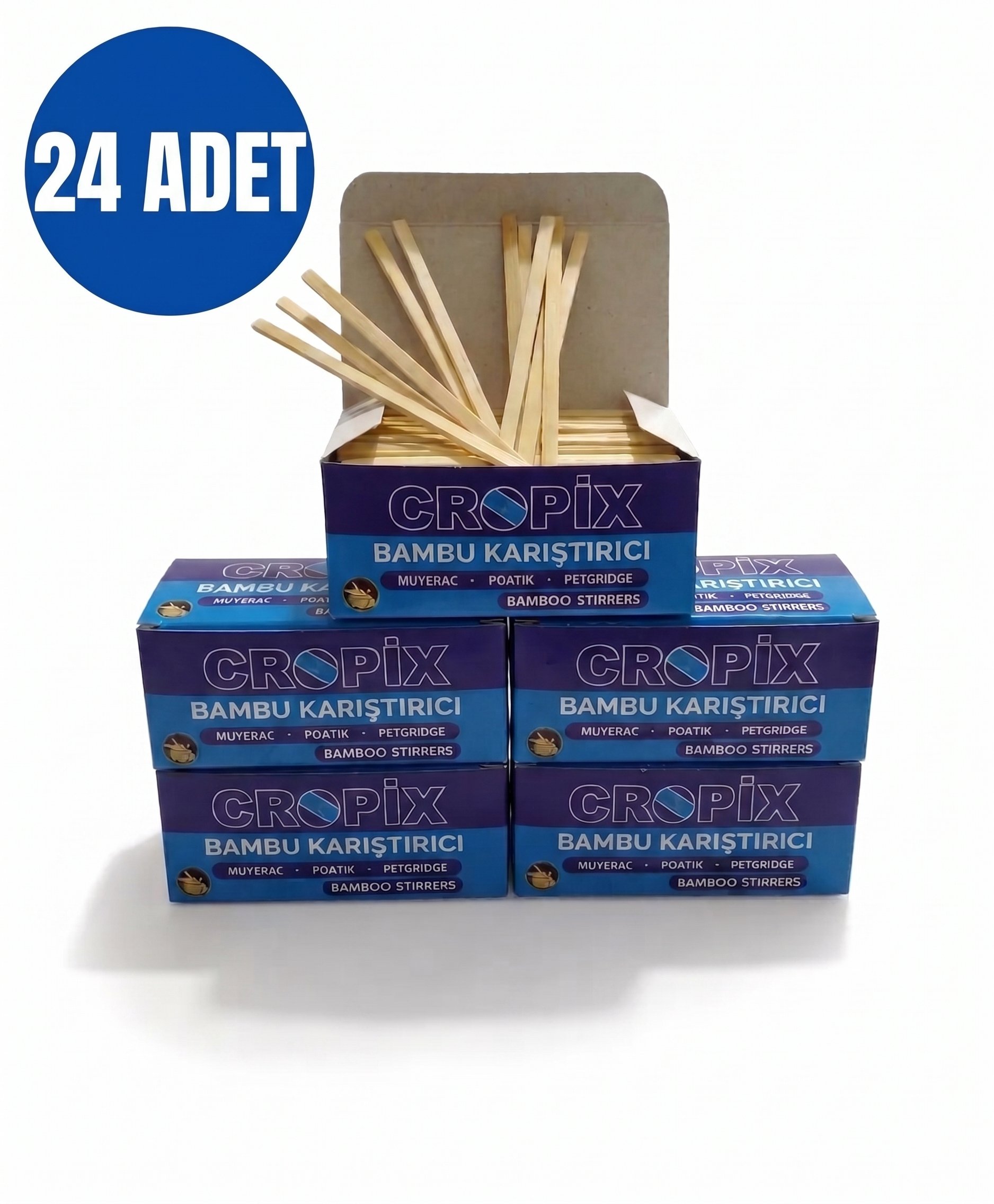 Cropix Bambu Tahta Karıştırıcı (Paket içi 400 adet) 24 paket
