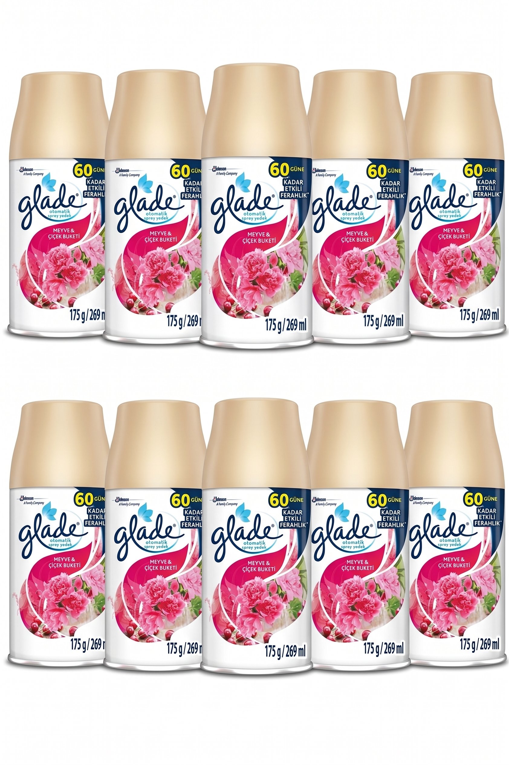 Glade Meyve&Çiçek Buketi Otomatik Sprey 269 Ml 10'lu