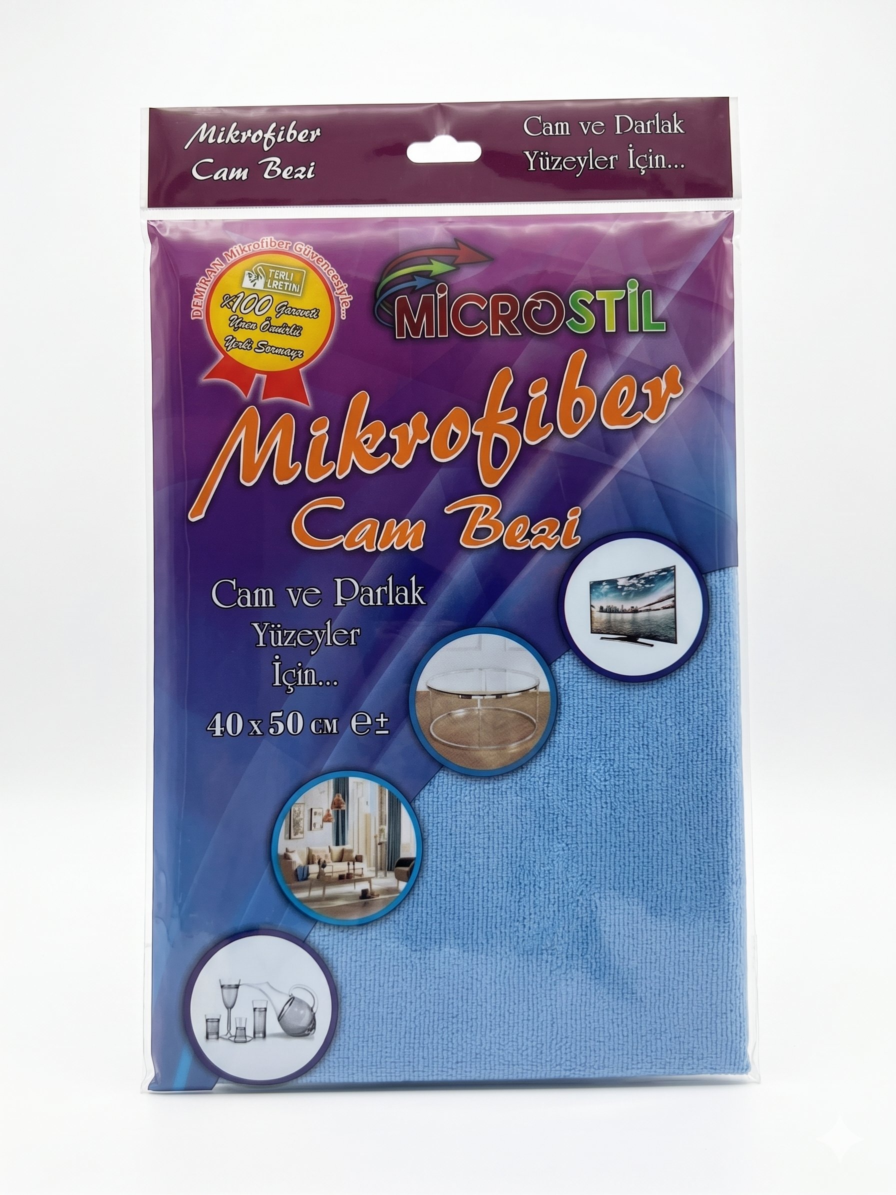 Microstil Mikrofiber Cam Bezi 40x50 Cm