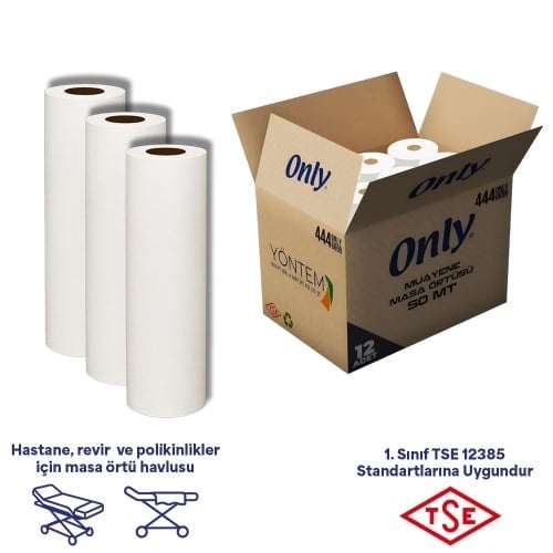 Only Muayene Masa Örtüsü 50 Mt-Lamineli  12'li