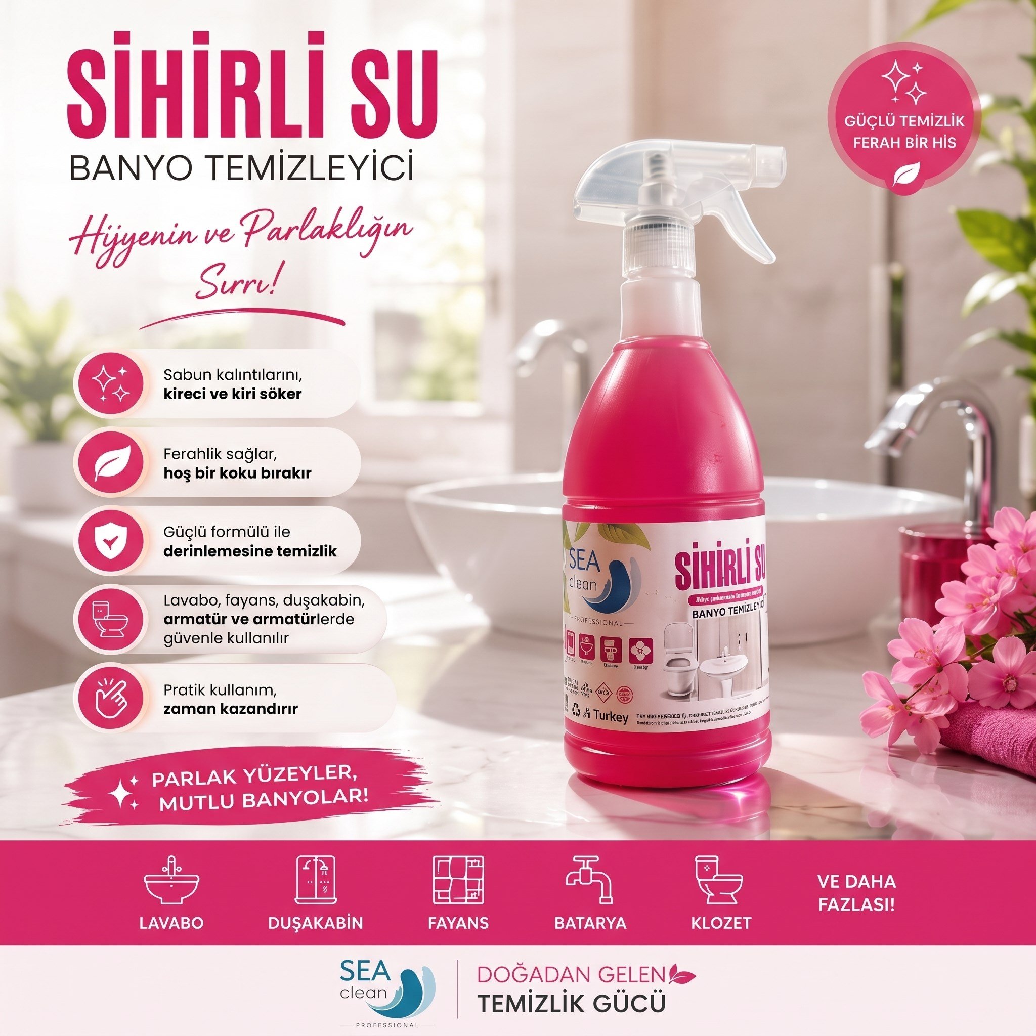 Sea Clean Sihirli Su 1 Lt