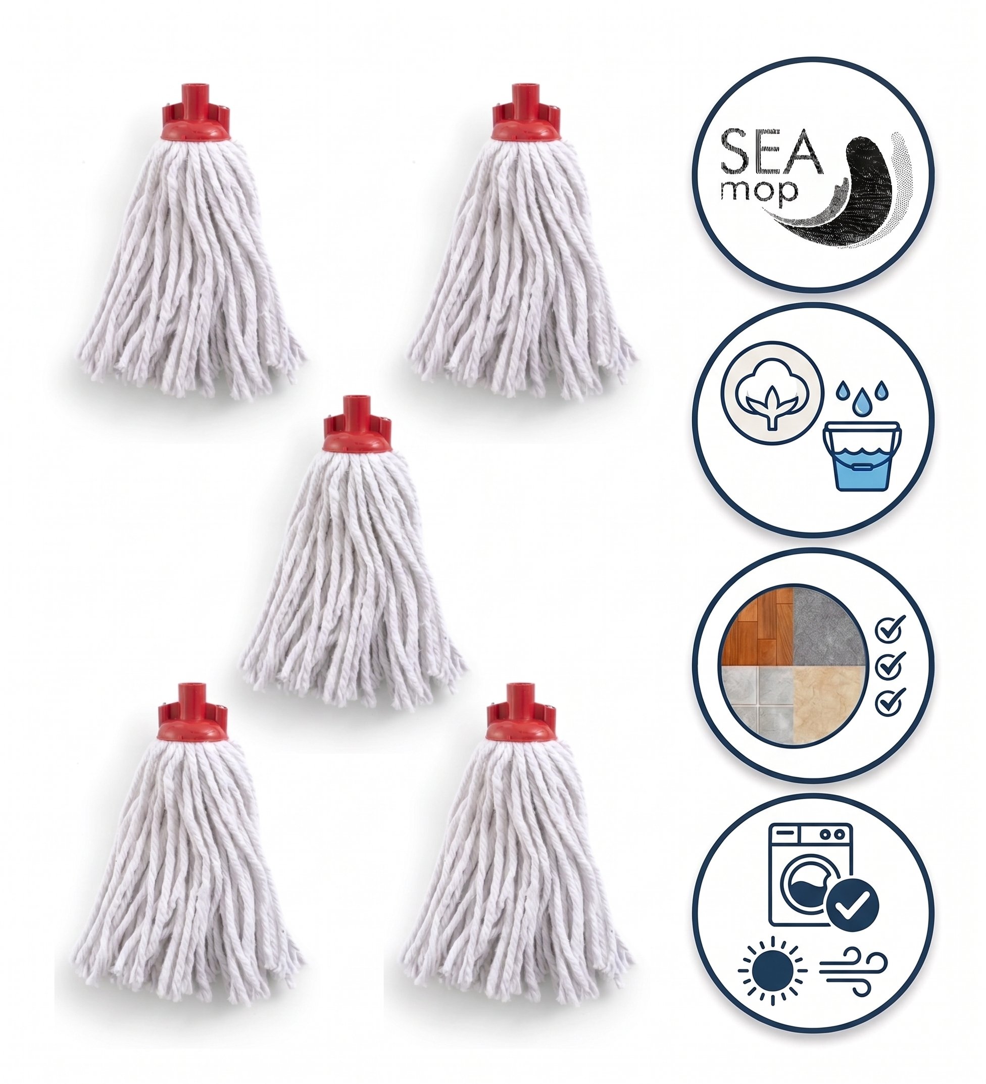 Vidalı Mop (L) Beden 5'li