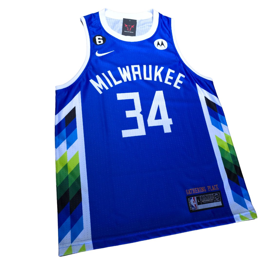Kıbrıs Formalar M.Bucks Y.Antetokounmpo 34 Mavi Forma Üst