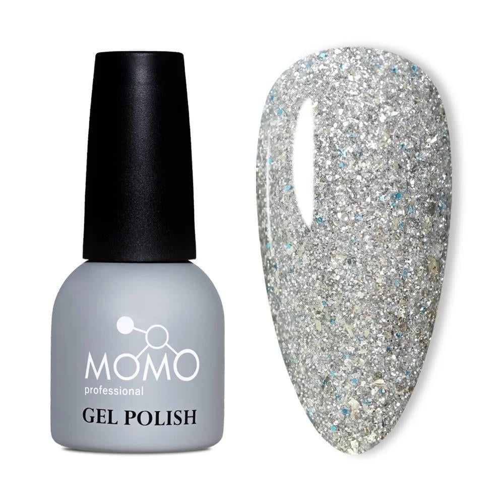 Momo Glitter Seri 14ml. G001 Yoğun Gümüş Simli