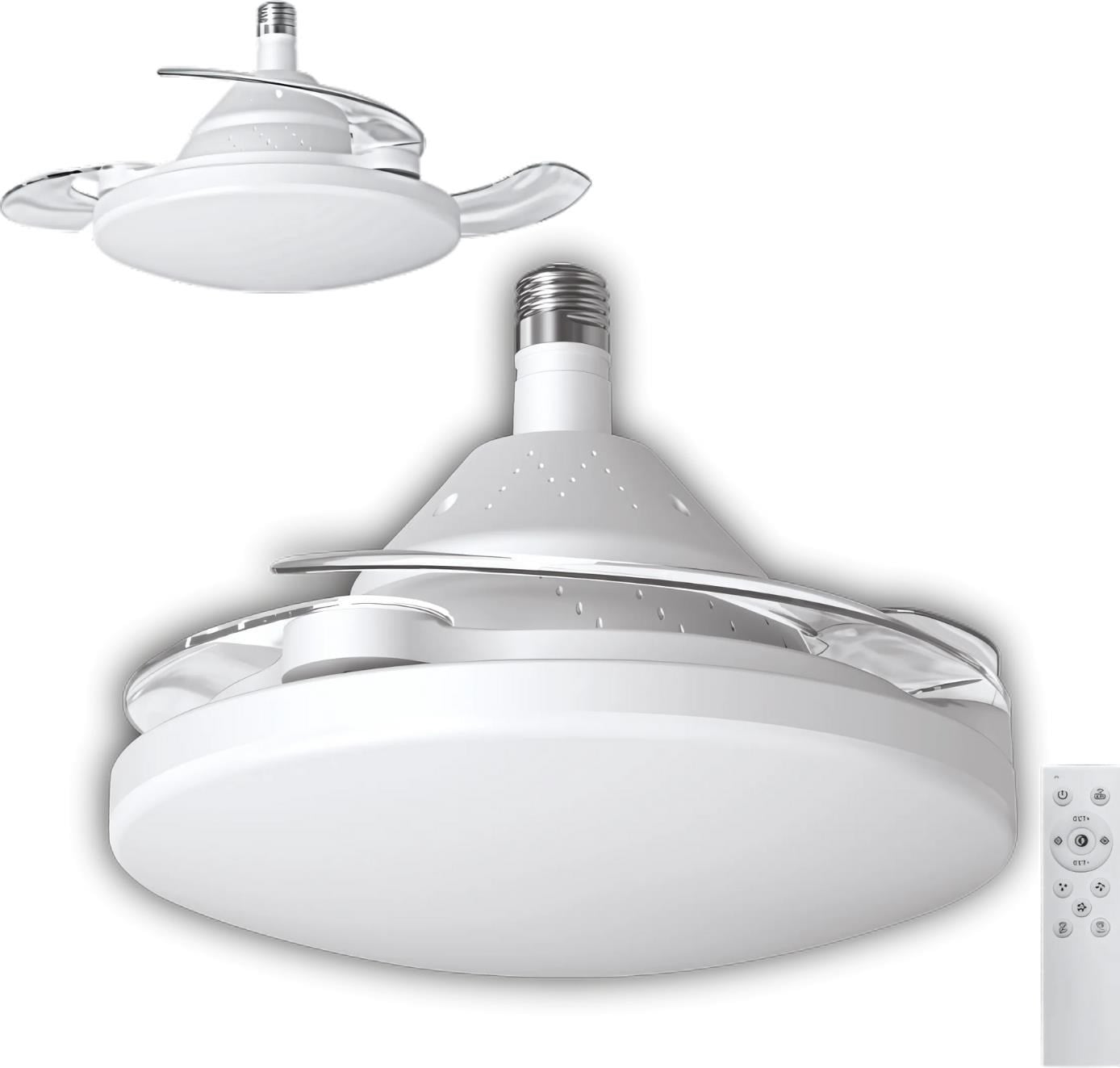 Cata Dolunay 3 Renk Yanma Modlu Kumandalı Dimlenebilir Fan Led Ampul Aydınlatma CT-1156
