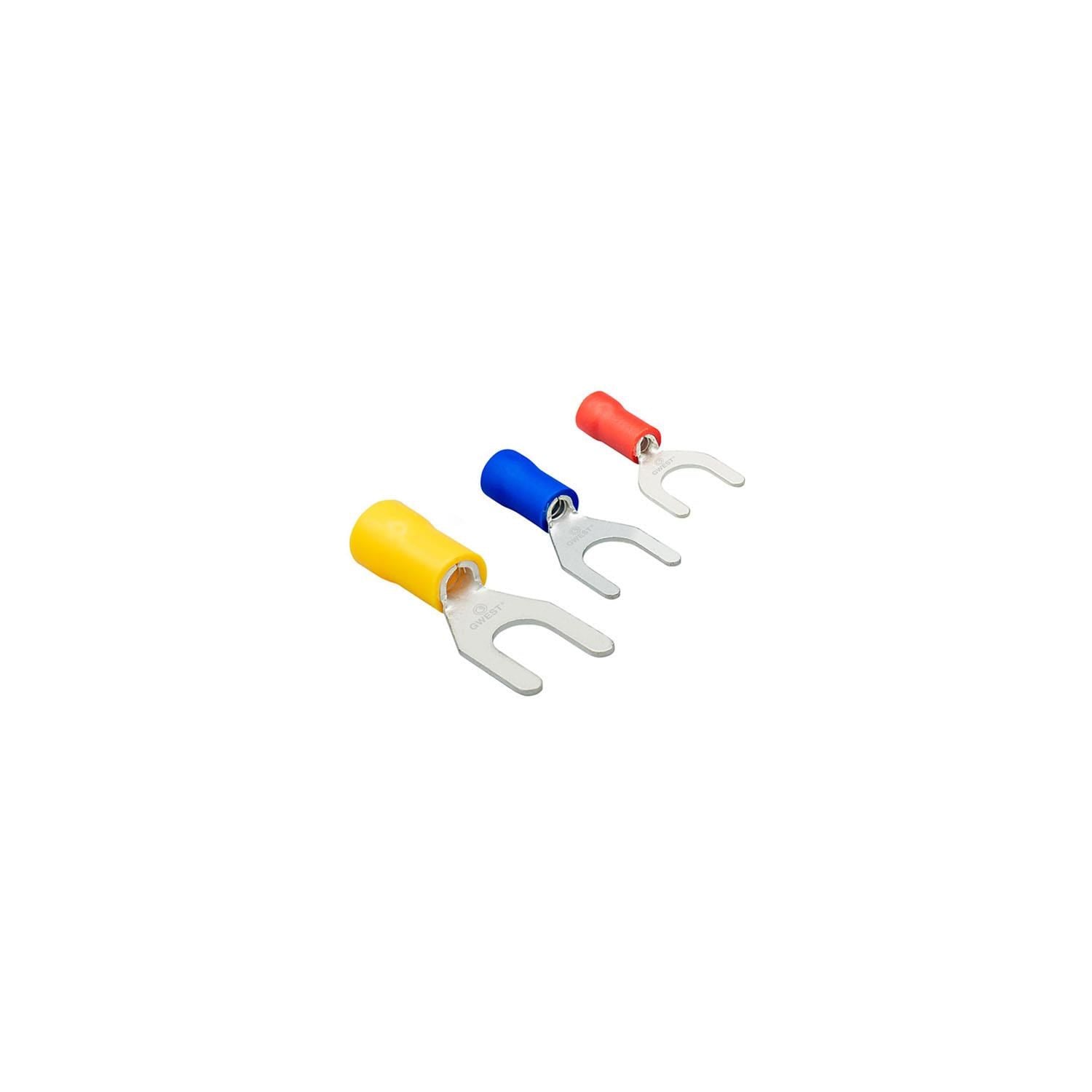 GÇU-6001 0.5-1.5 mm Kırmızı Çatal Kablo Pabucu 