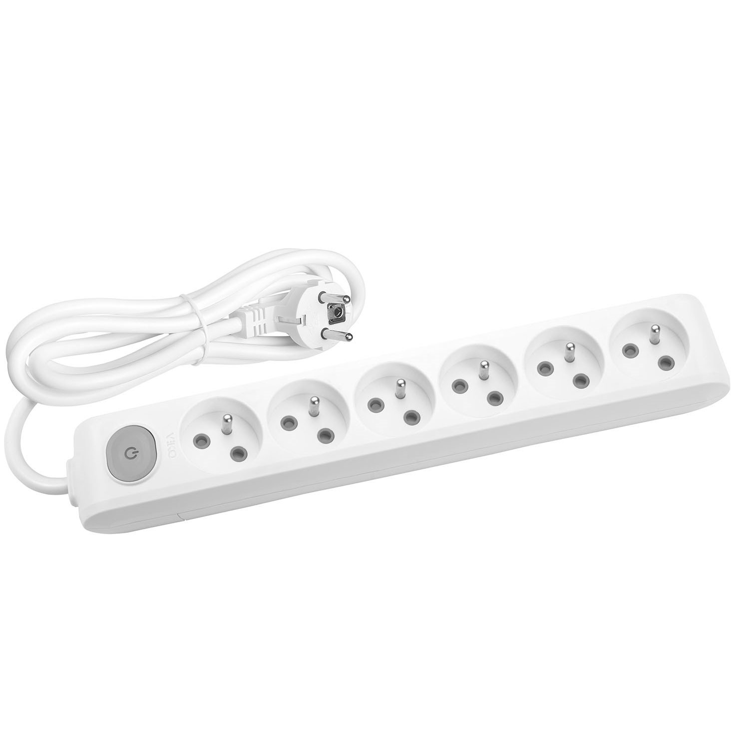 MULTİ-LET UPS ANAHTARLI ALTILI PRİZ 2 MT KABLOLU  