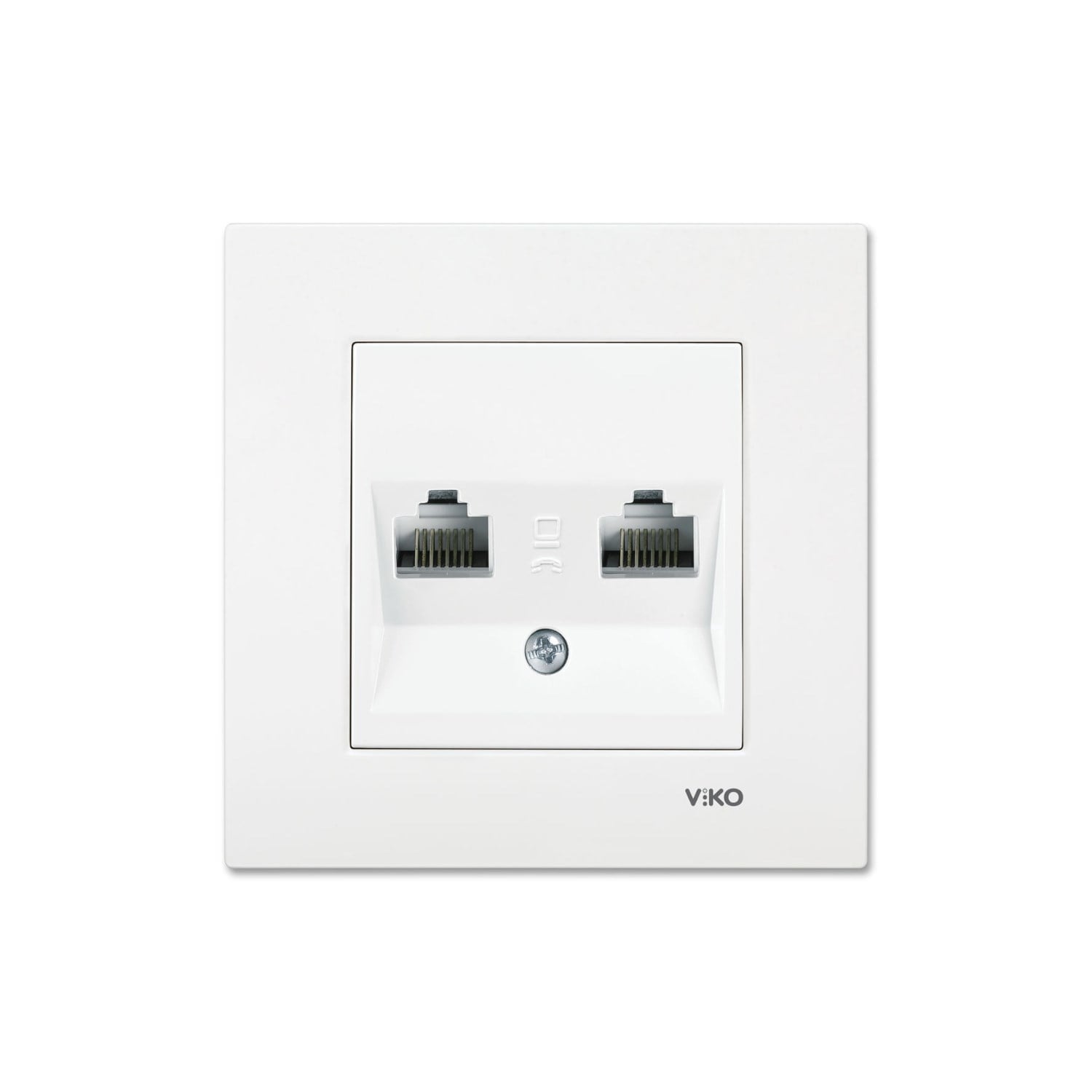 Viko Karre Beyaz İkili Data Prizi (2 x RJ45 CAT6) Çerçeve Dahil 90967079