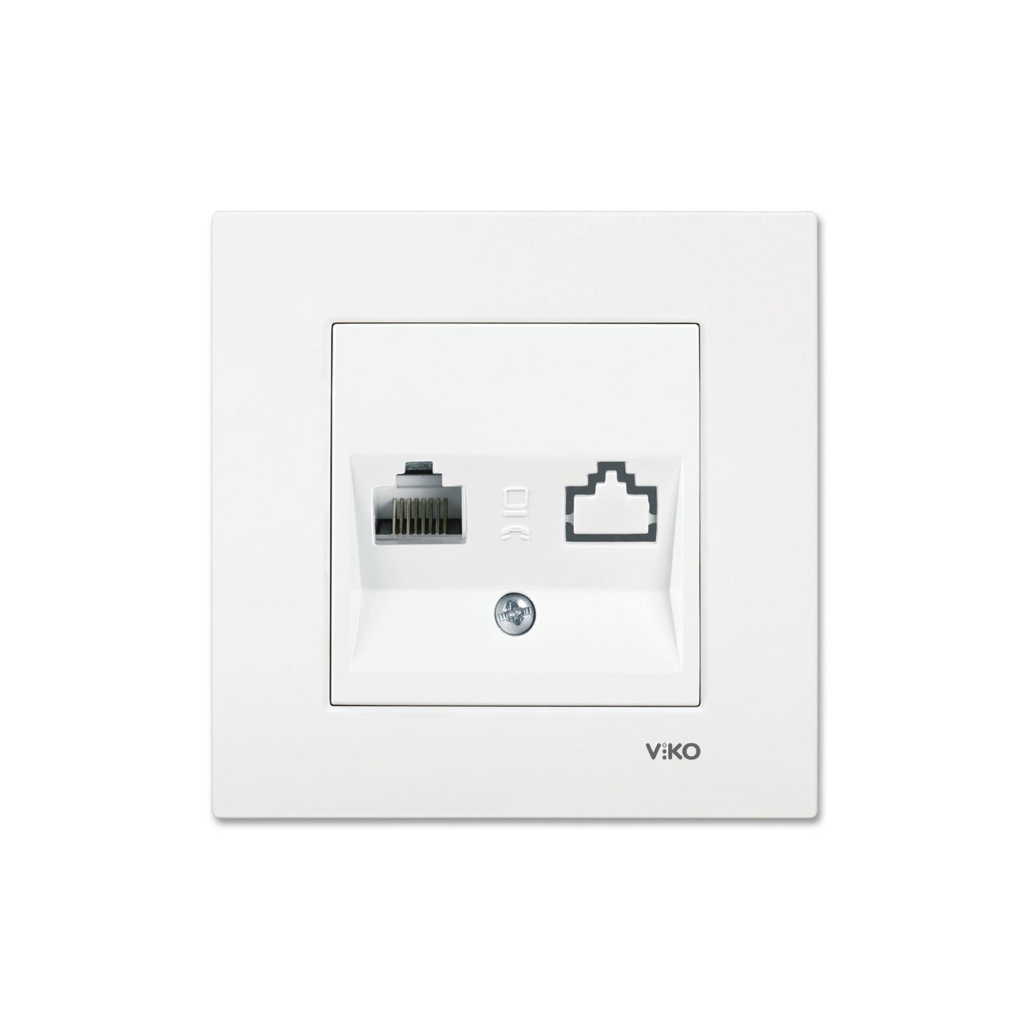 Viko Karre Beyaz Tekli Data Prizi (RJ45 CAT6) Çerçeve Dahil 90967078